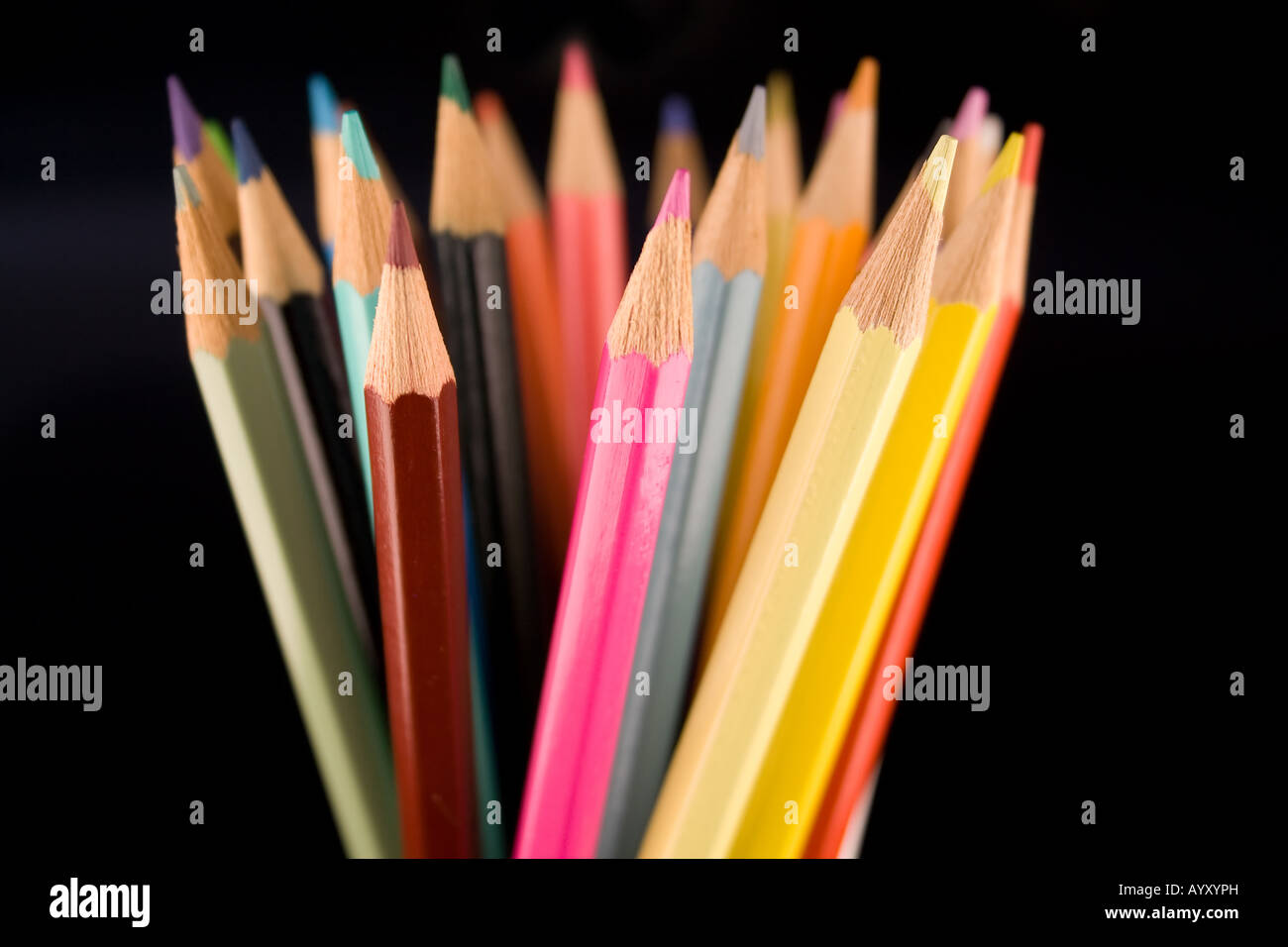 Colorate matite di colore Foto Stock
