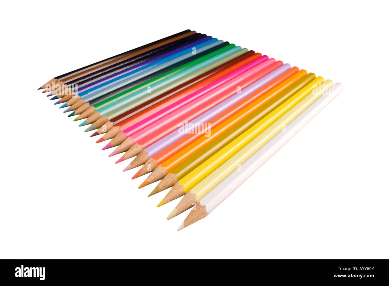Colorate matite di colore Foto Stock