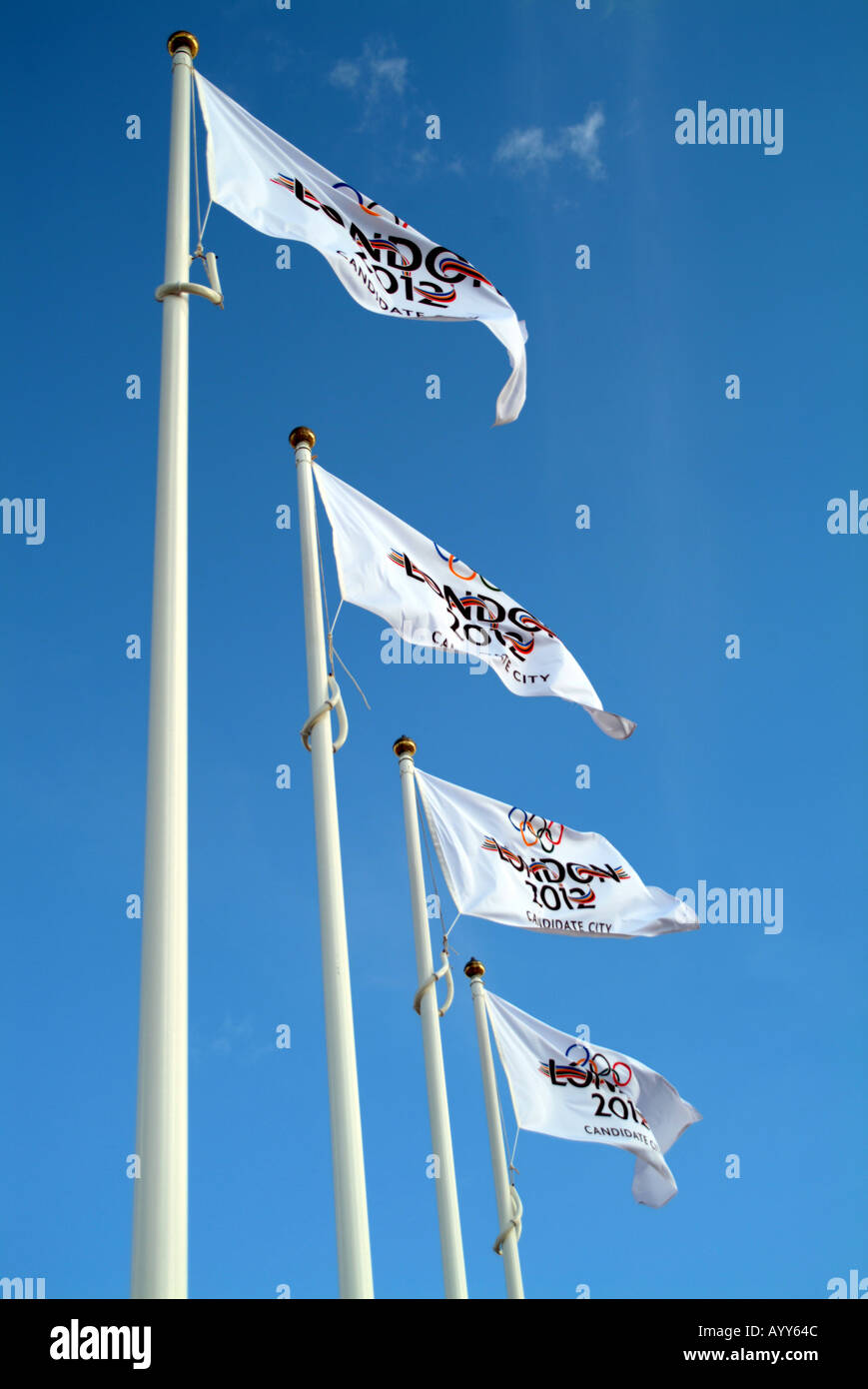 Olimpiadi di Londra 2012 offerta bandiere Inghilterra REGNO UNITO Foto Stock