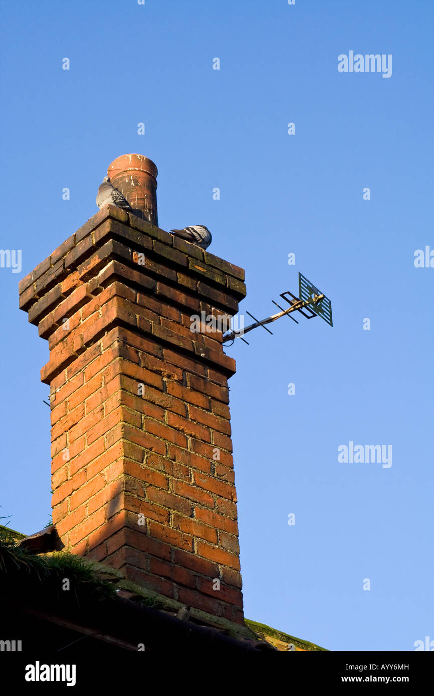 Un vecchio camino, UK. Foto Stock