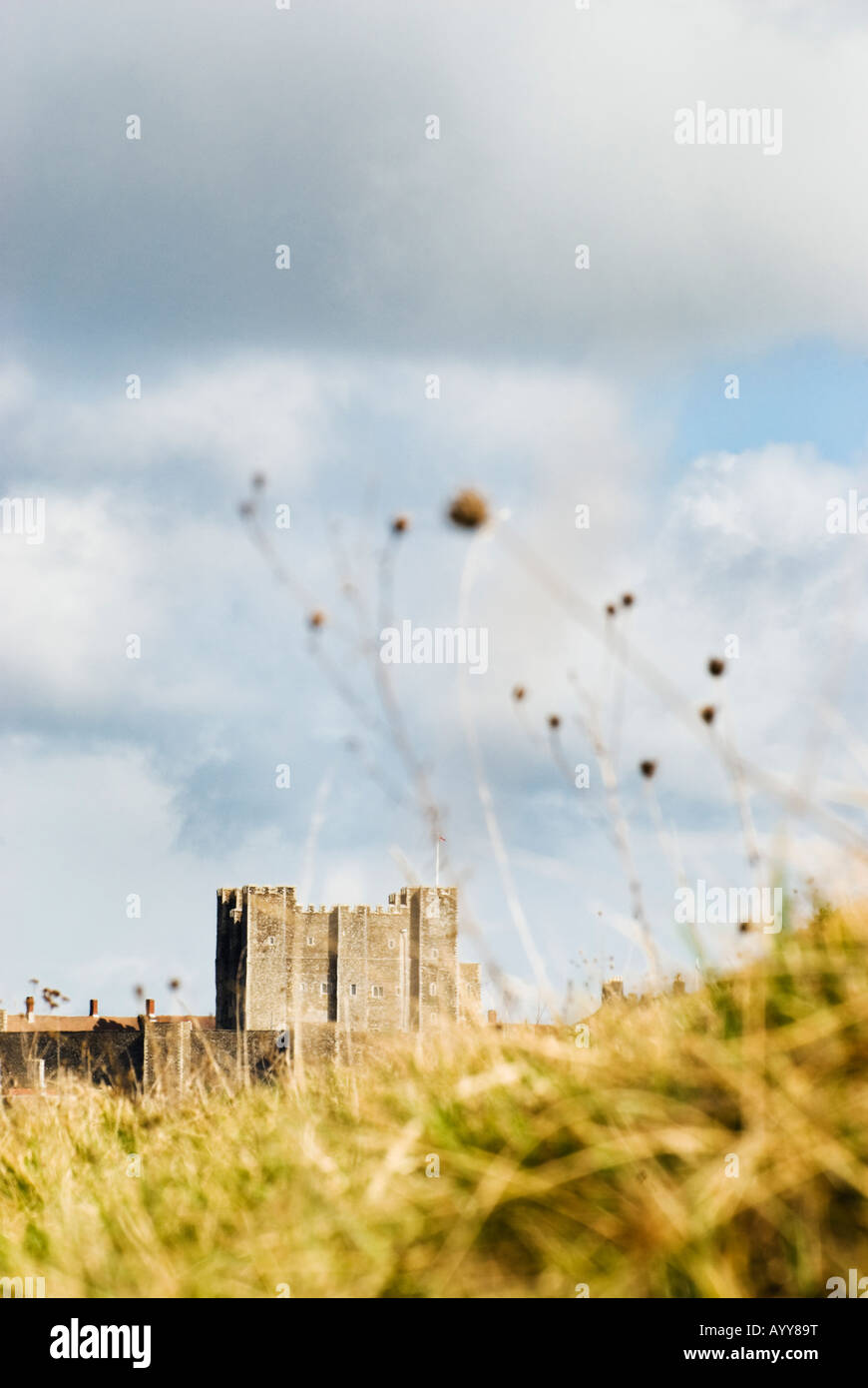 Vista del castello di Dover, Regno Unito Foto Stock