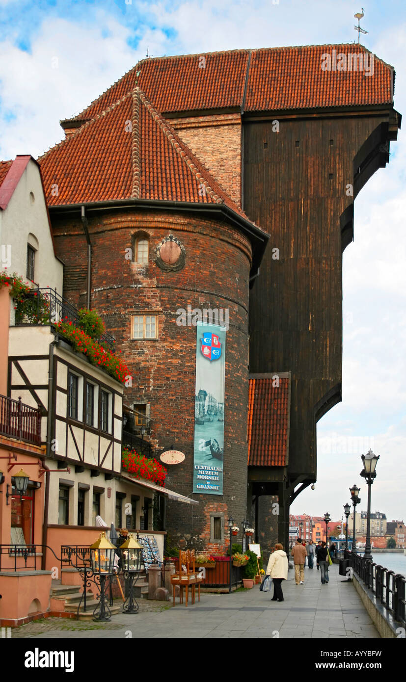 La grande gru in Gdansk Foto Stock