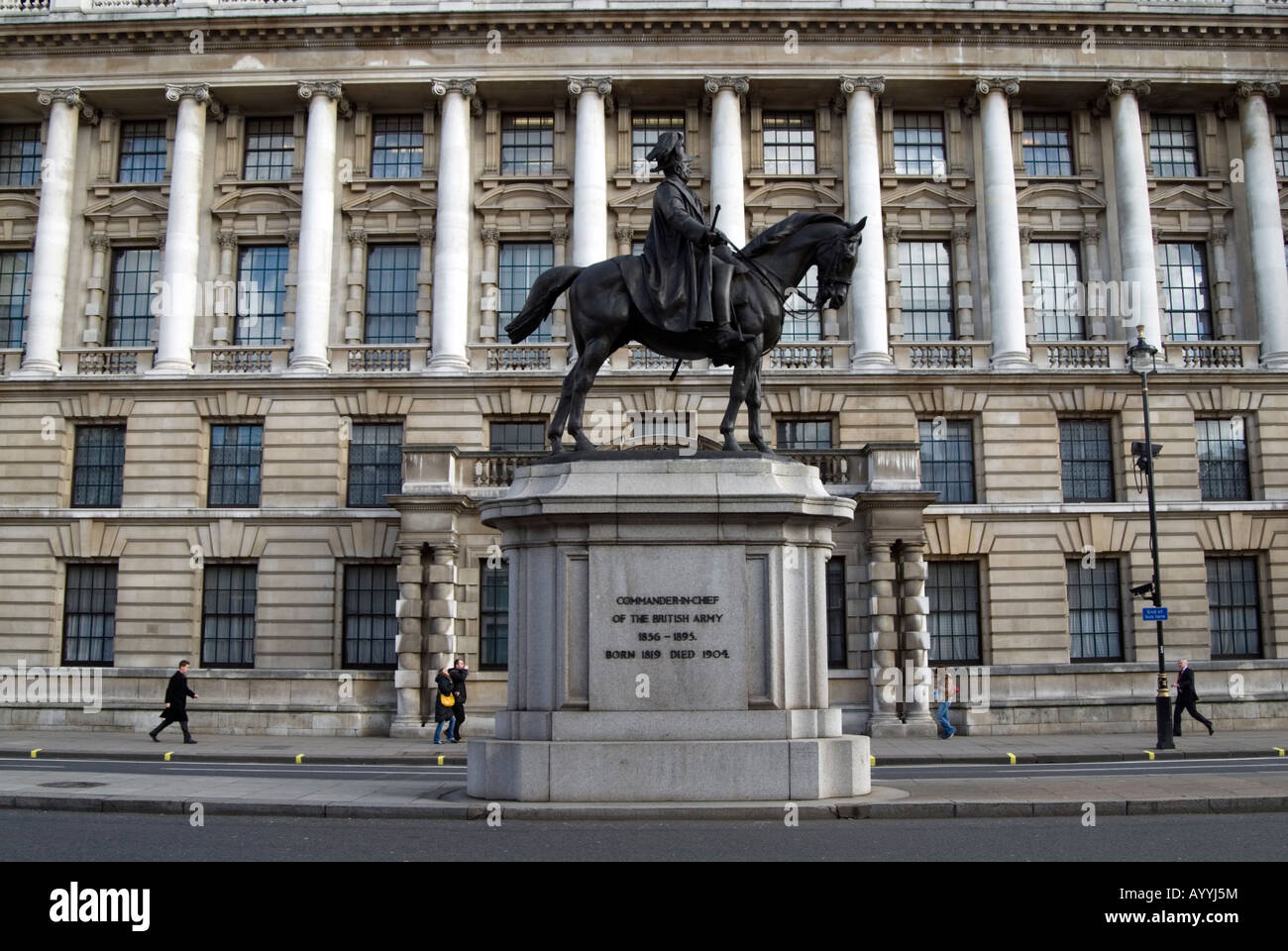 Statua equestre in Whitehall Londra Inghilterra REGNO UNITO Foto Stock