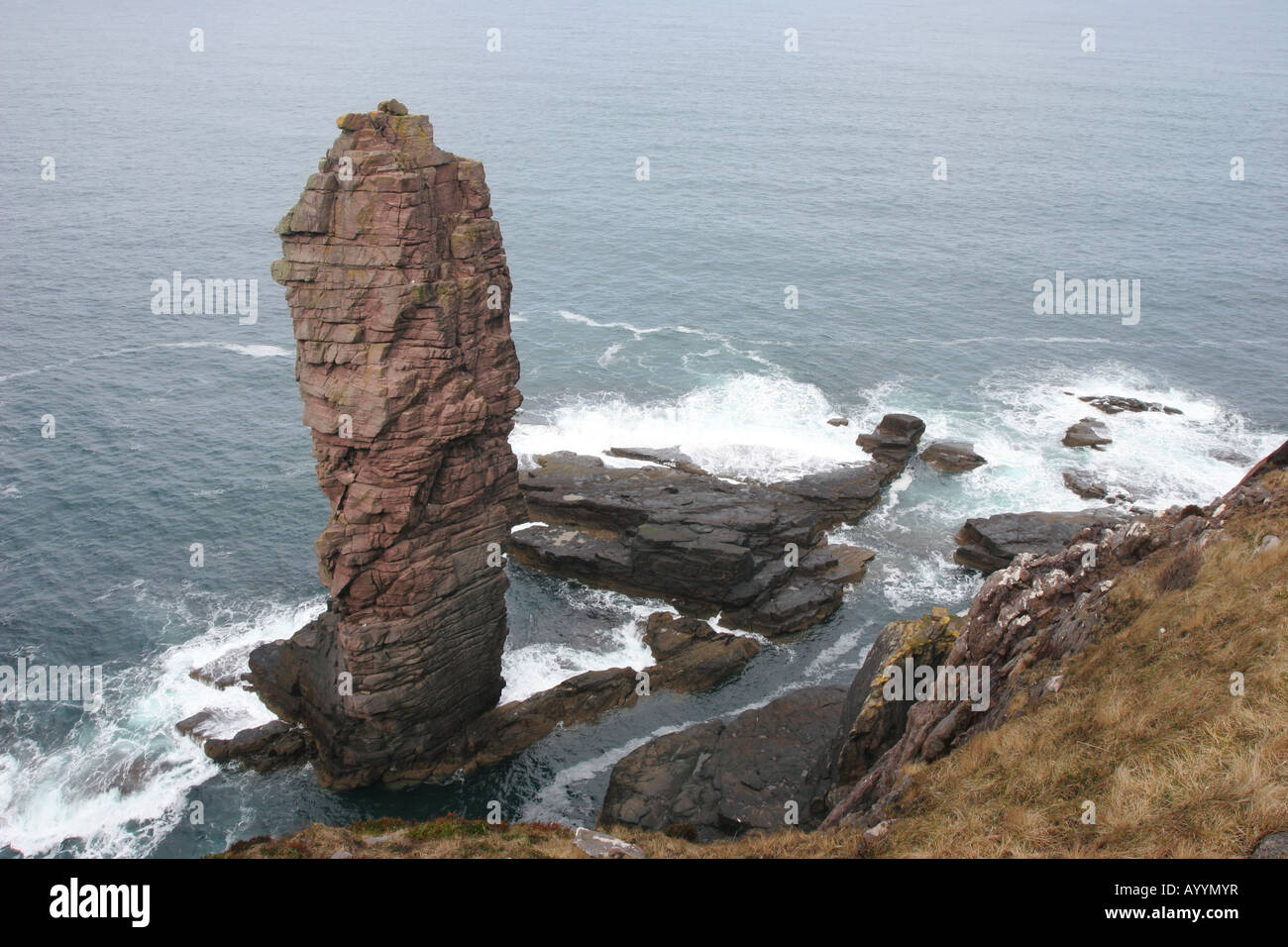 Il vecchio uomo di mare Stoer pila Sutherland la costa ovest della Scozia Foto Stock