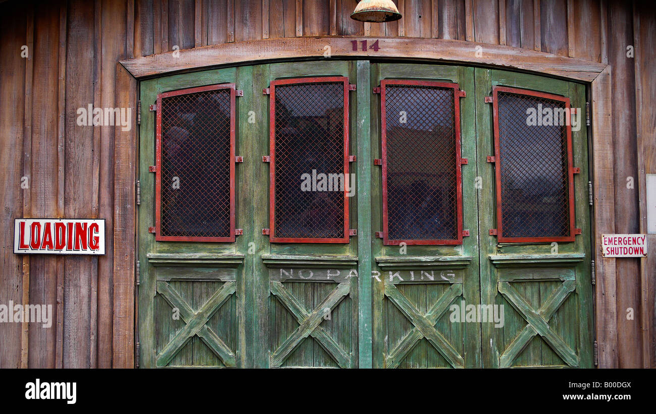 Porta di legno. Foto Stock