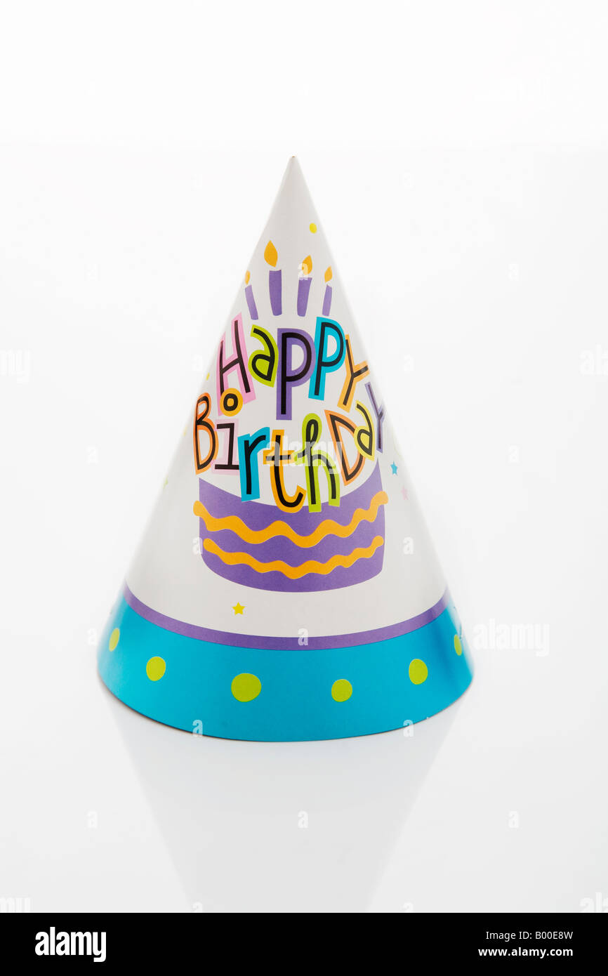 Cappello di compleanno Foto Stock