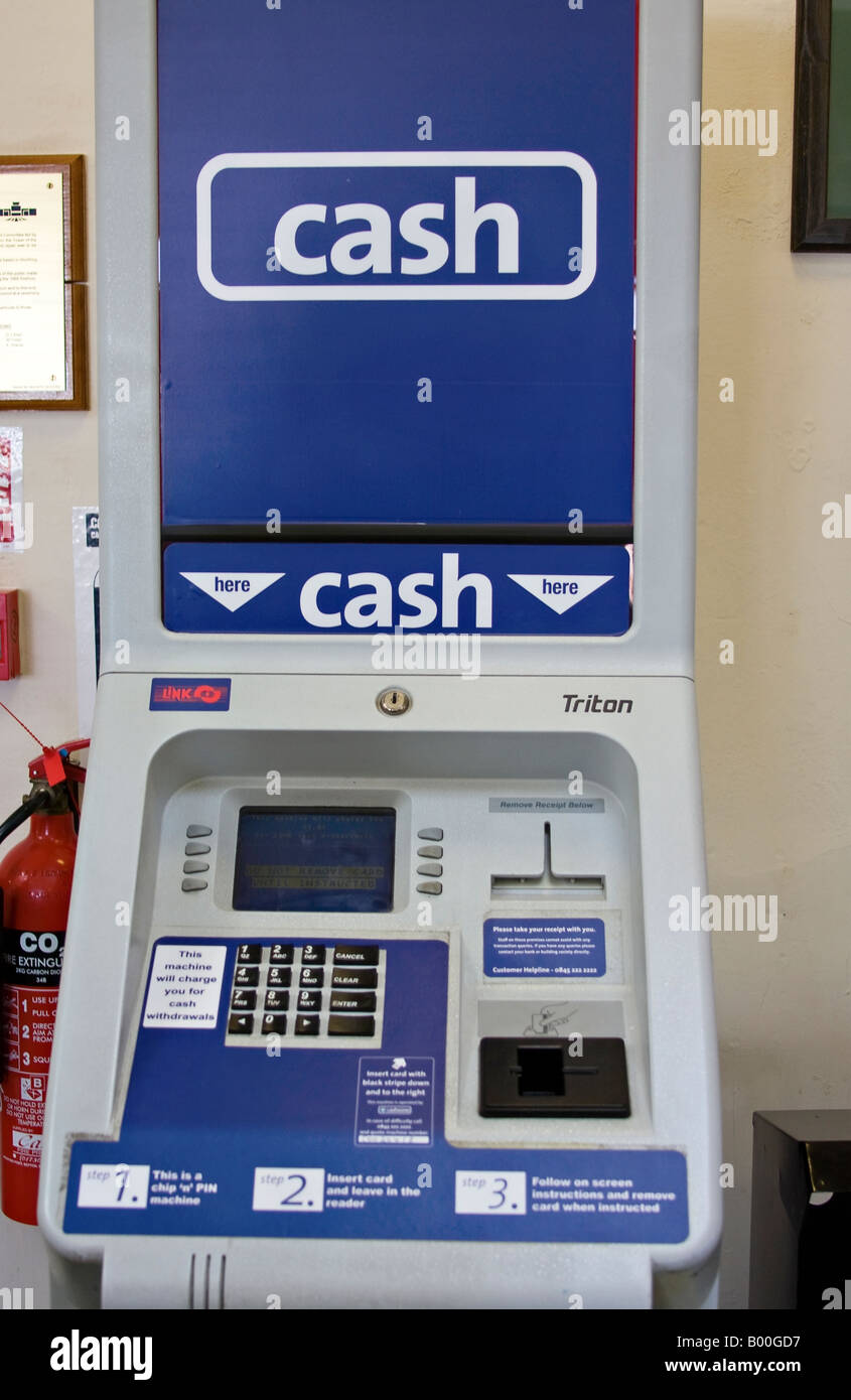 Un Bancomat, Sussex England Foto Stock