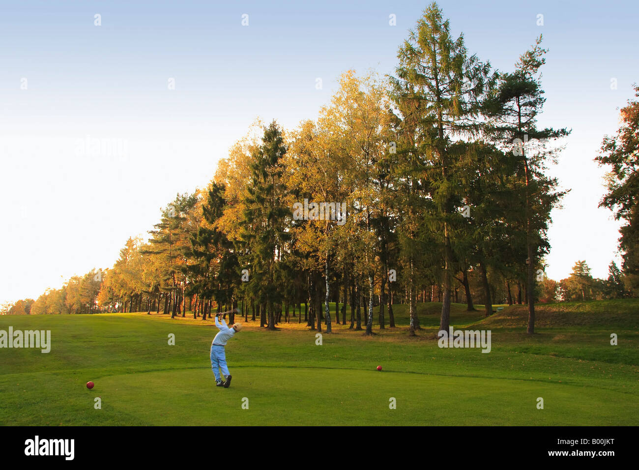 Golf fairway drive tee Foto Stock