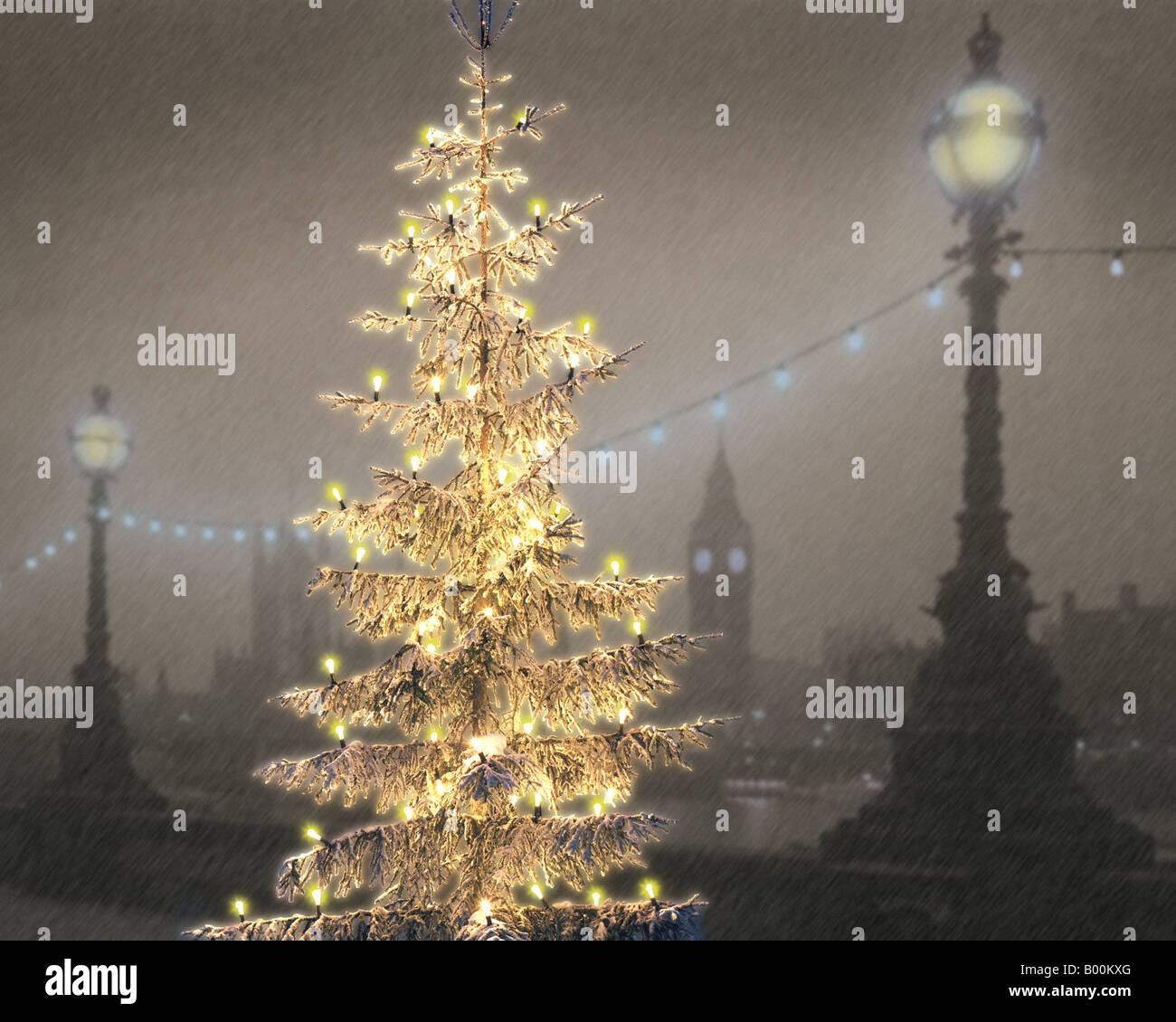 GB - LONDRA: Natale Scena (Arte Digitale) Foto Stock