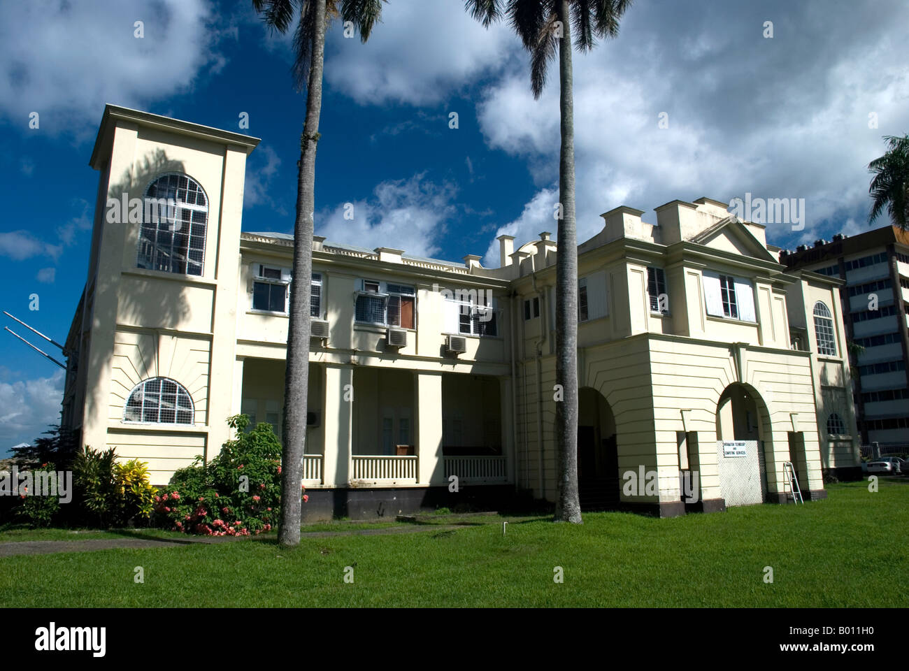 Isole Figi suva edificio coloniale in victoria parade Foto Stock