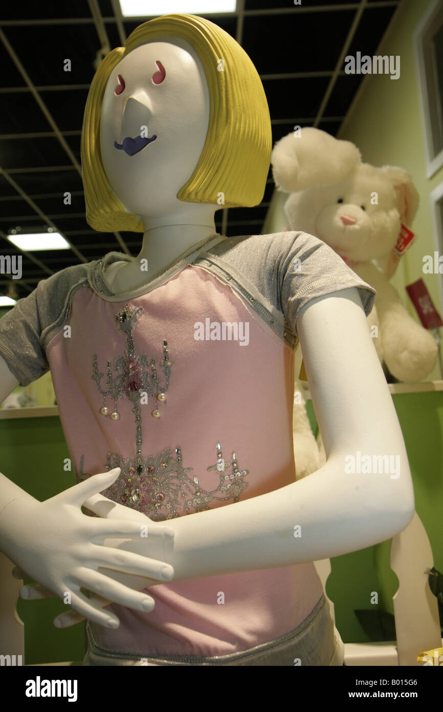 Florida Celebration,Market Street,Planned,Town,community,Disney built,negozio per bambini,store,negozi,business,distrrictmannequin,personaggio,abbigliamento,app Foto Stock