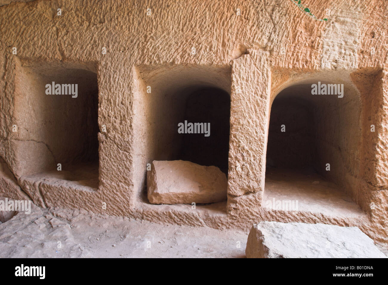 Le Tombe dei Re sepolture Camere - Paphos Parco Archeologico, Kato Pafos, Paphos, Cipro. Un sito patrimonio dell'umanità dell'UNESCO Foto Stock