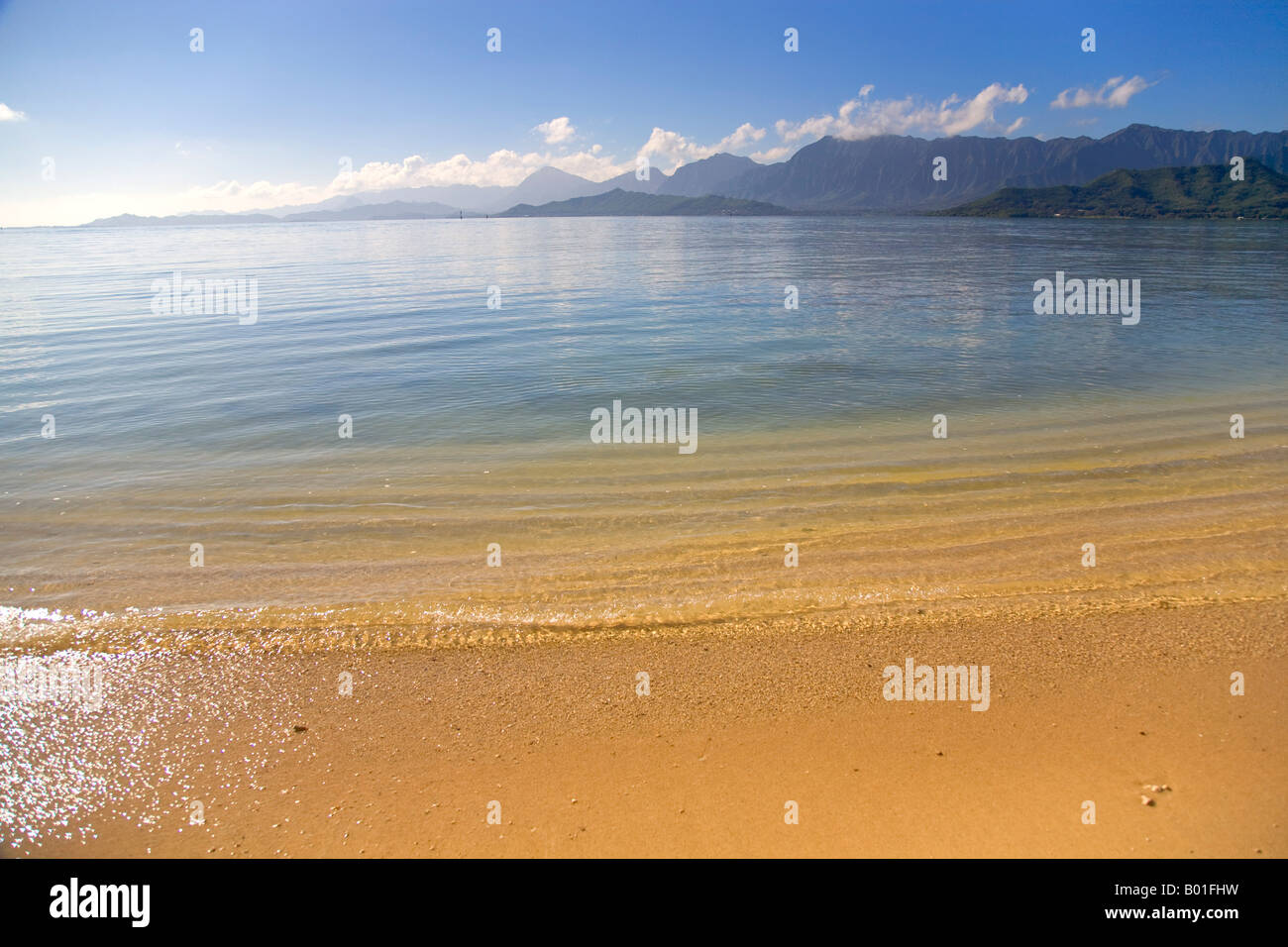 Kualoa Beach Park Windward Oahu Hawaii Foto Stock