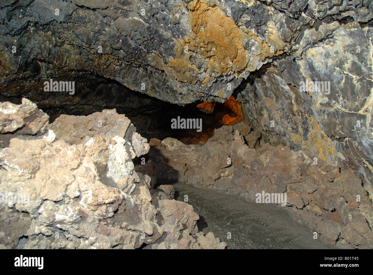 Cuevas de los Verde a Lanzarote nelle Isole Canarie Spagna Foto Stock
