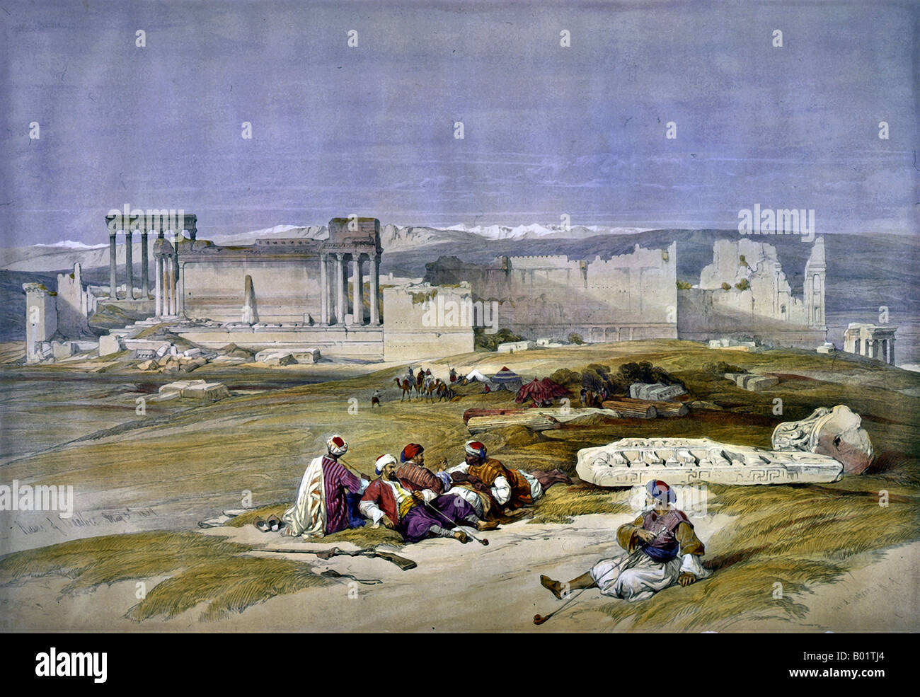 Baalbec, Libano 1830 per 1845 Foto Stock