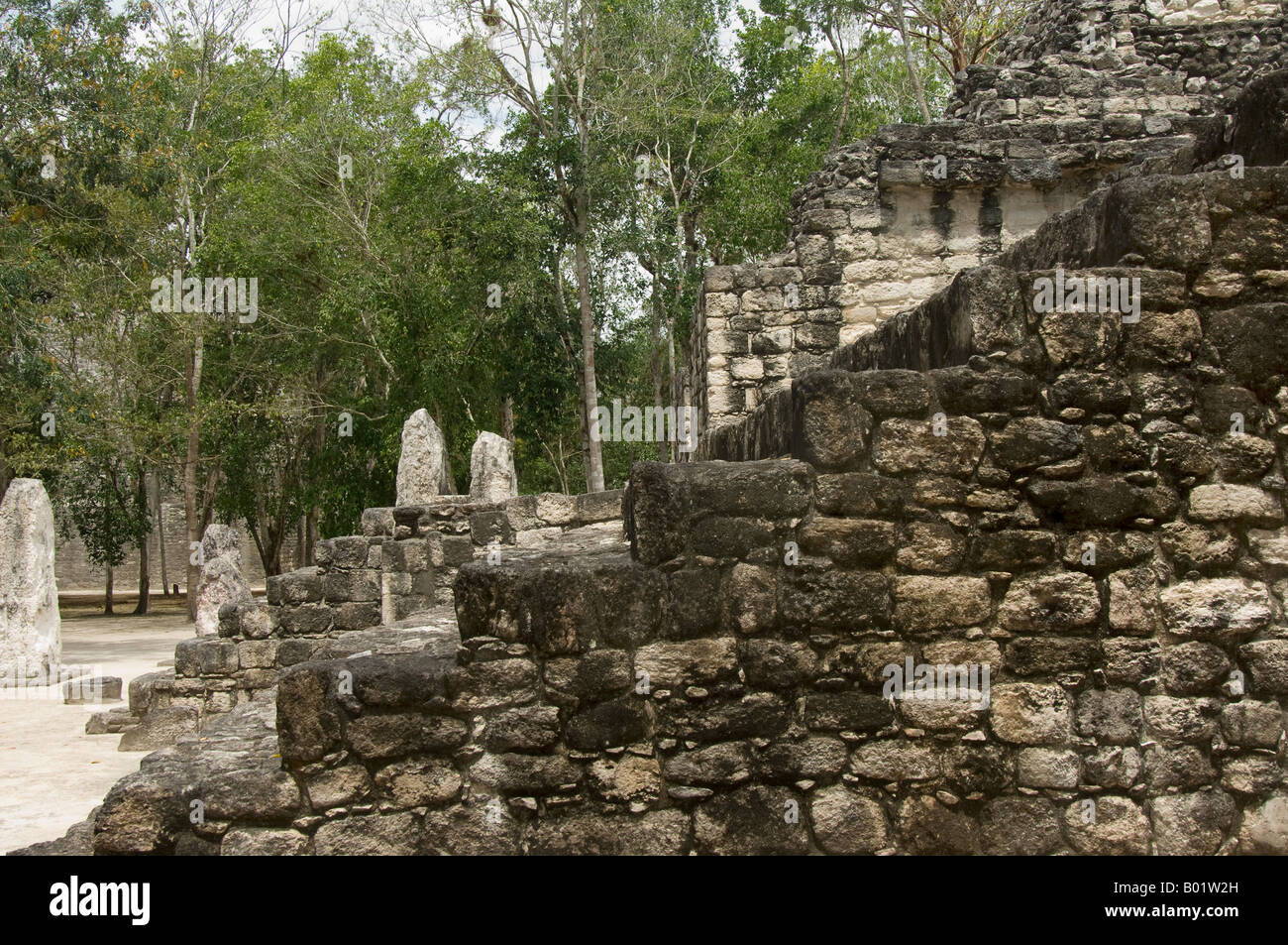 Le rovine maya di Calakmul Foto Stock