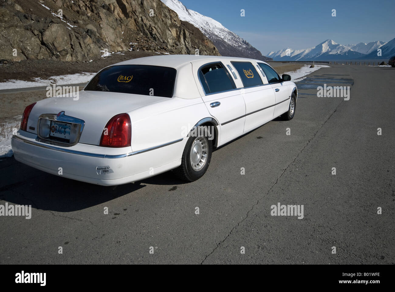 Stretch Limousine, punto Beluga, Alaska, STATI UNITI D'AMERICA Foto Stock