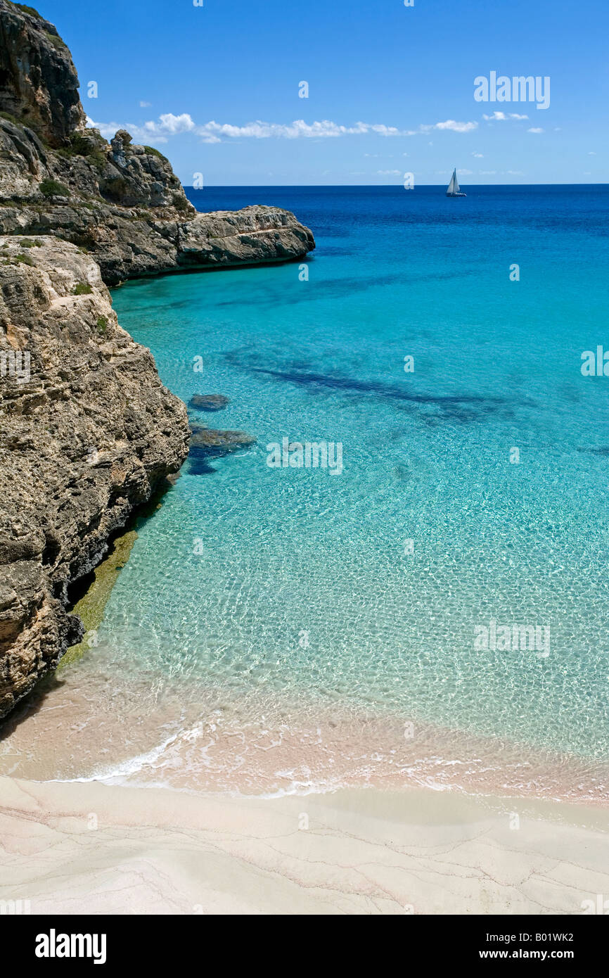 Es Calo des Marmols beach,Mallorca Island,Spagna Foto Stock