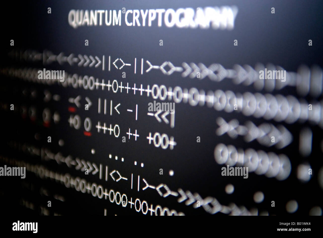 La crittografia quantistica i più recenti dati sicuro metodo di trasferimento Foto Stock