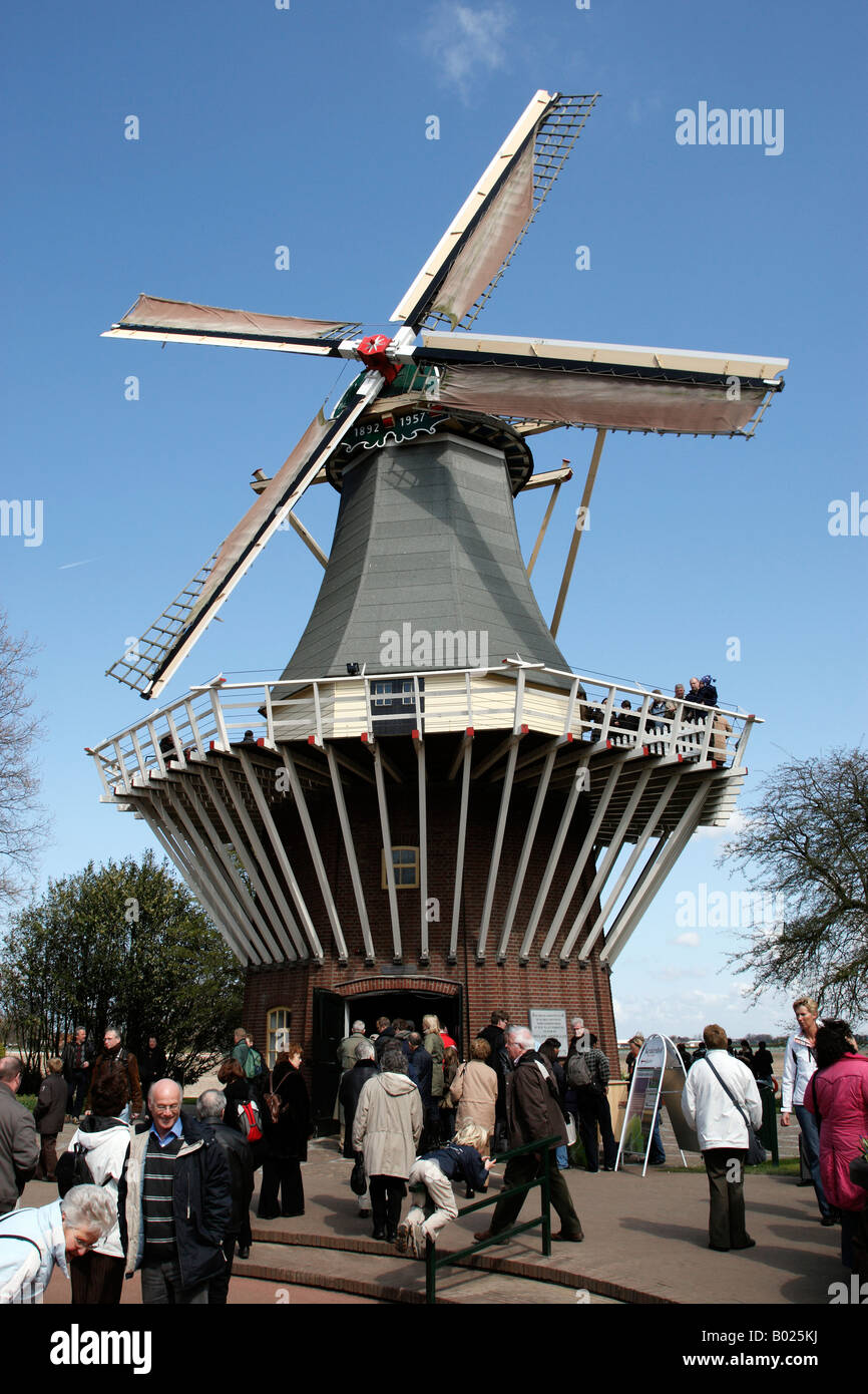 Keukenhofmolen un mulino a vento olandese di keukenhof costruito nel 1892 ma spostati in 1957 come attrazione turistica lisse olanda Foto Stock