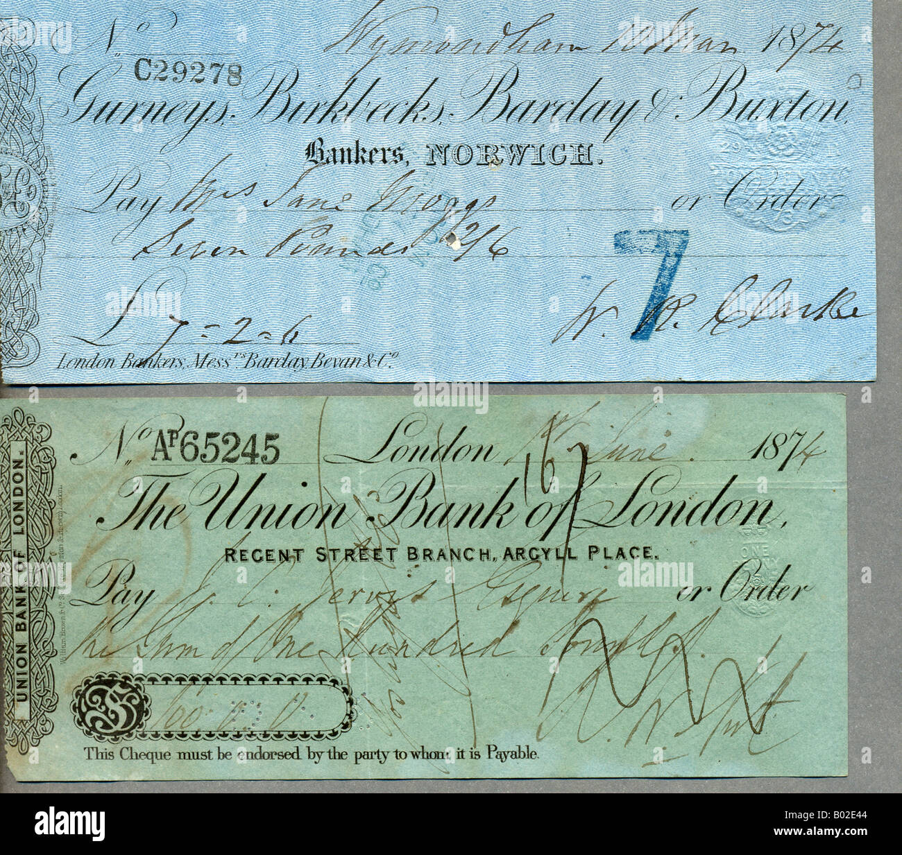 Controlli vittoriano 1874 Foto Stock