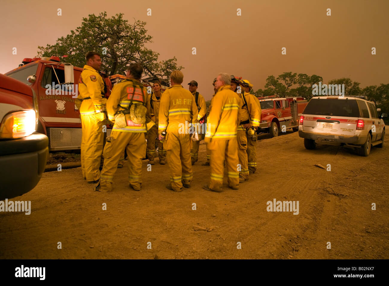 50.000 acri di California wildfire presso Henry Coe stato parco a sud di San Jose combattuto da CAL Fire CDF Foto Stock