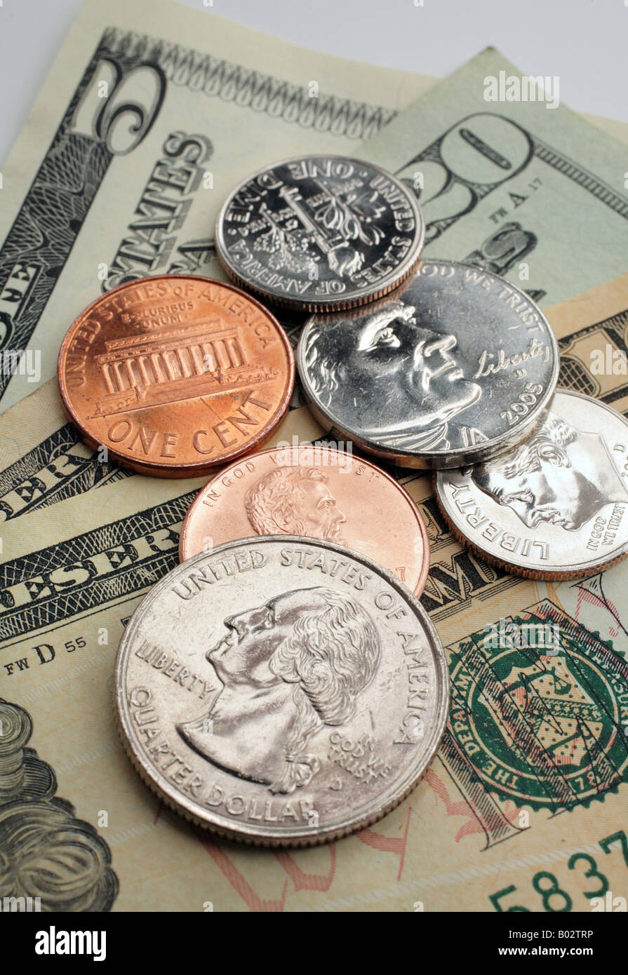 Negli Stati Uniti più fondi di menta e modificare Foto Stock