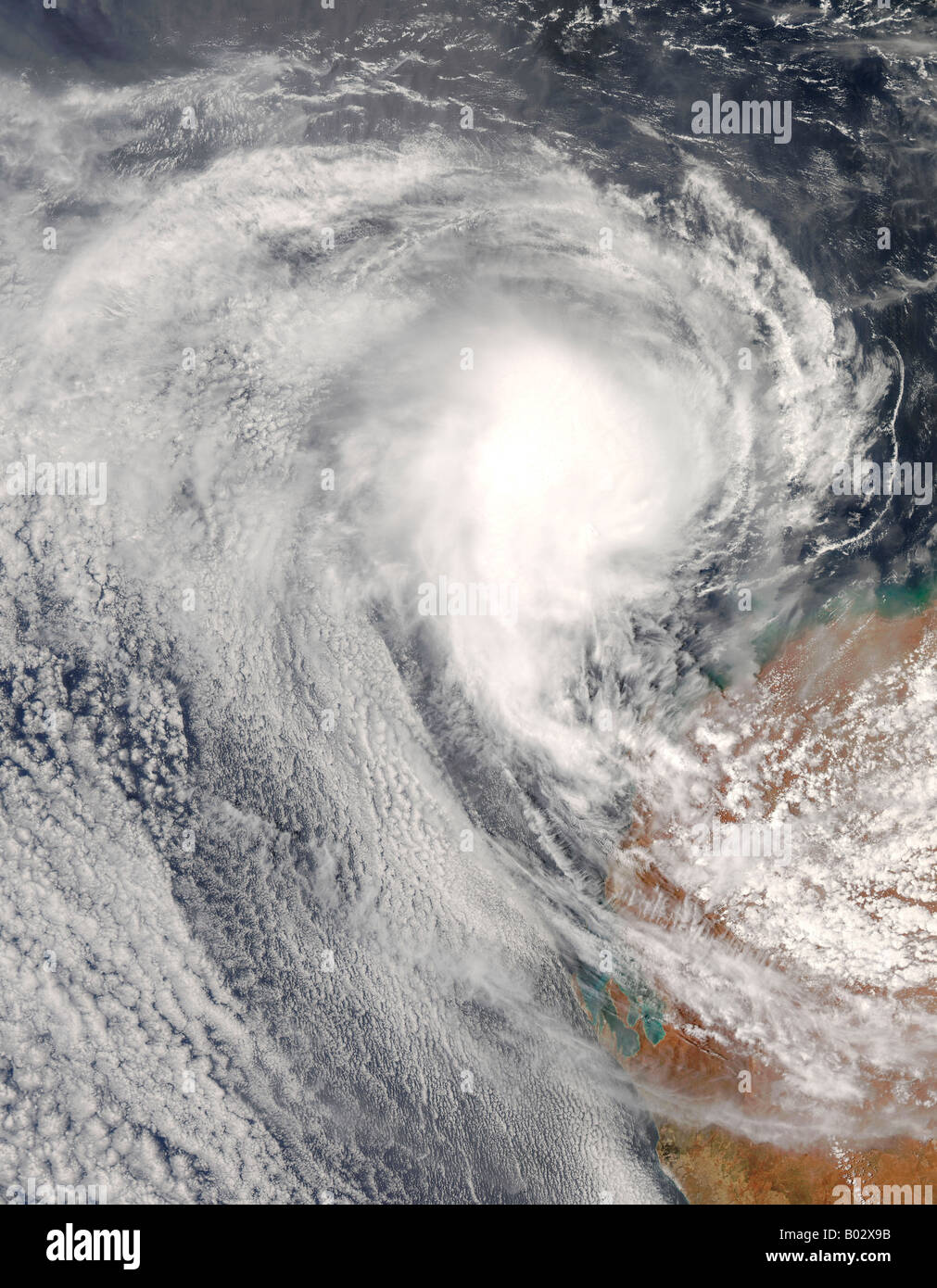 Ciclone tropicale Melanie off Australia il 30 dicembre 2007. Foto Stock