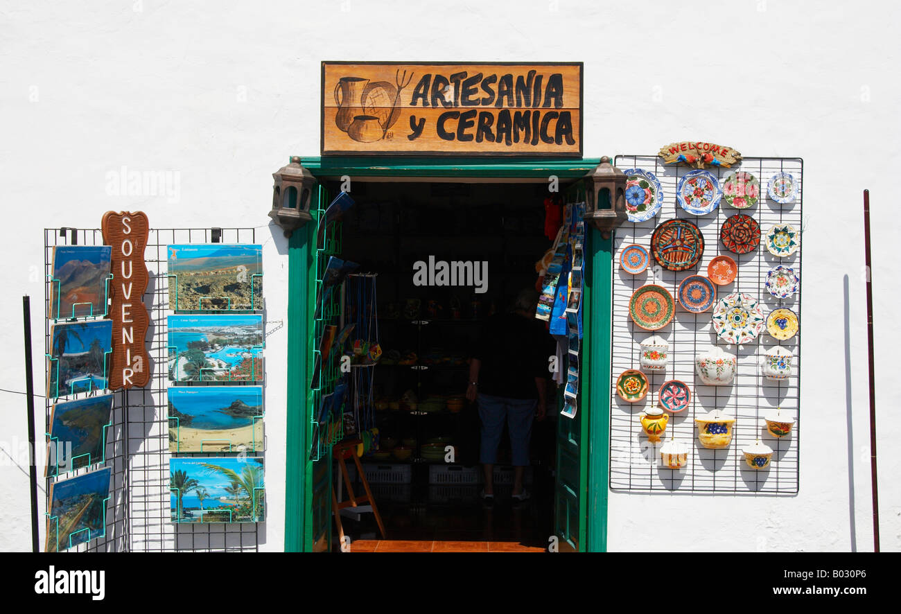 Lanzarote: Souvenir Shop in Teguise. Foto Stock