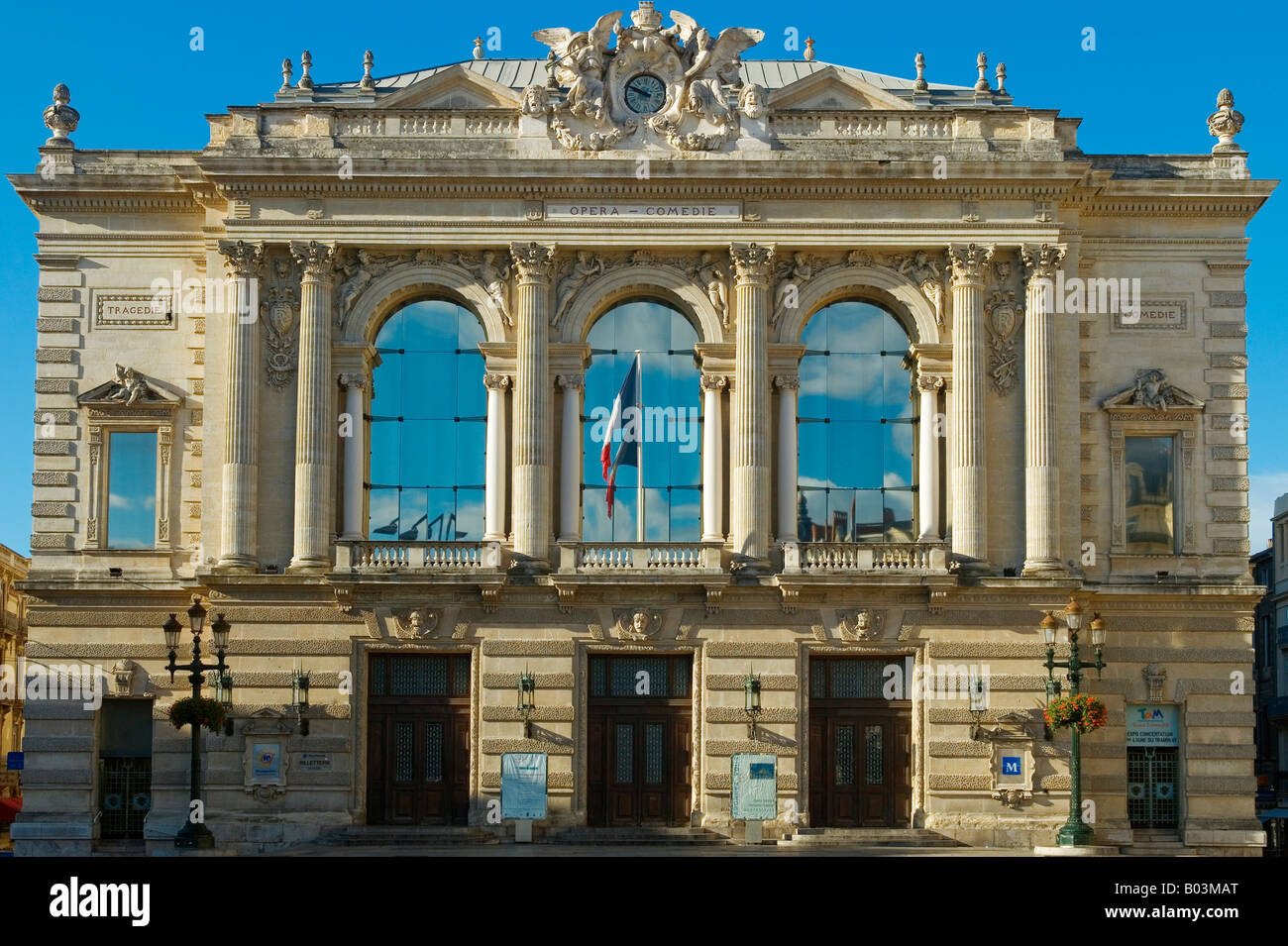 OPERA PLACE DE LA COMEDIE HERAULT LANGUEDOC ROUSSILLON FRANCIA Foto Stock