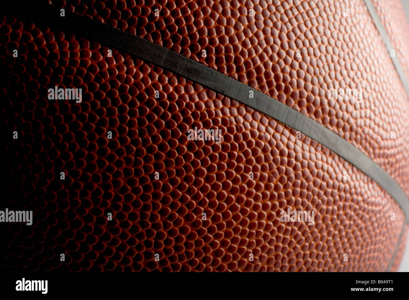 Close up di un pallone da basket Foto Stock