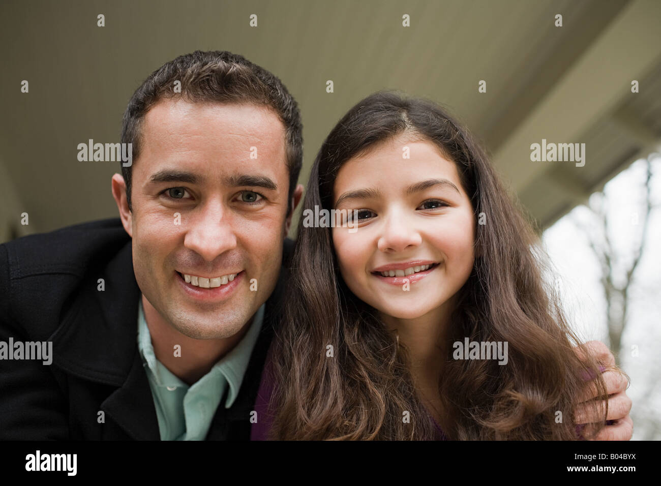 Ritratto di un padre e figlia Foto Stock