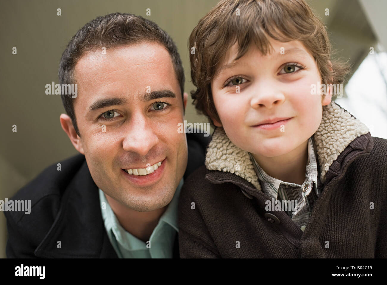 Ritratto di un padre e figlio Foto Stock