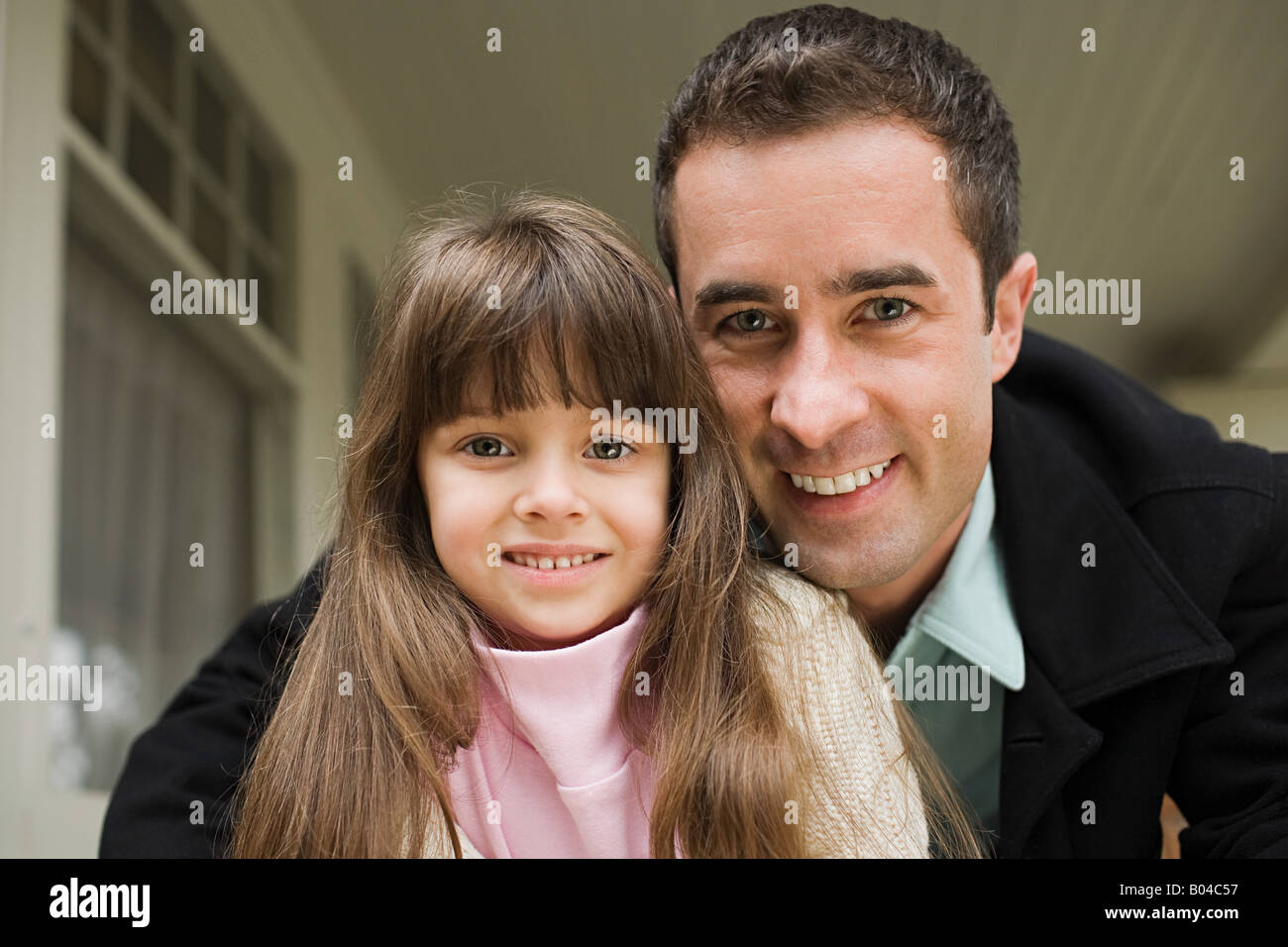 Ritratto di un padre e figlia Foto Stock