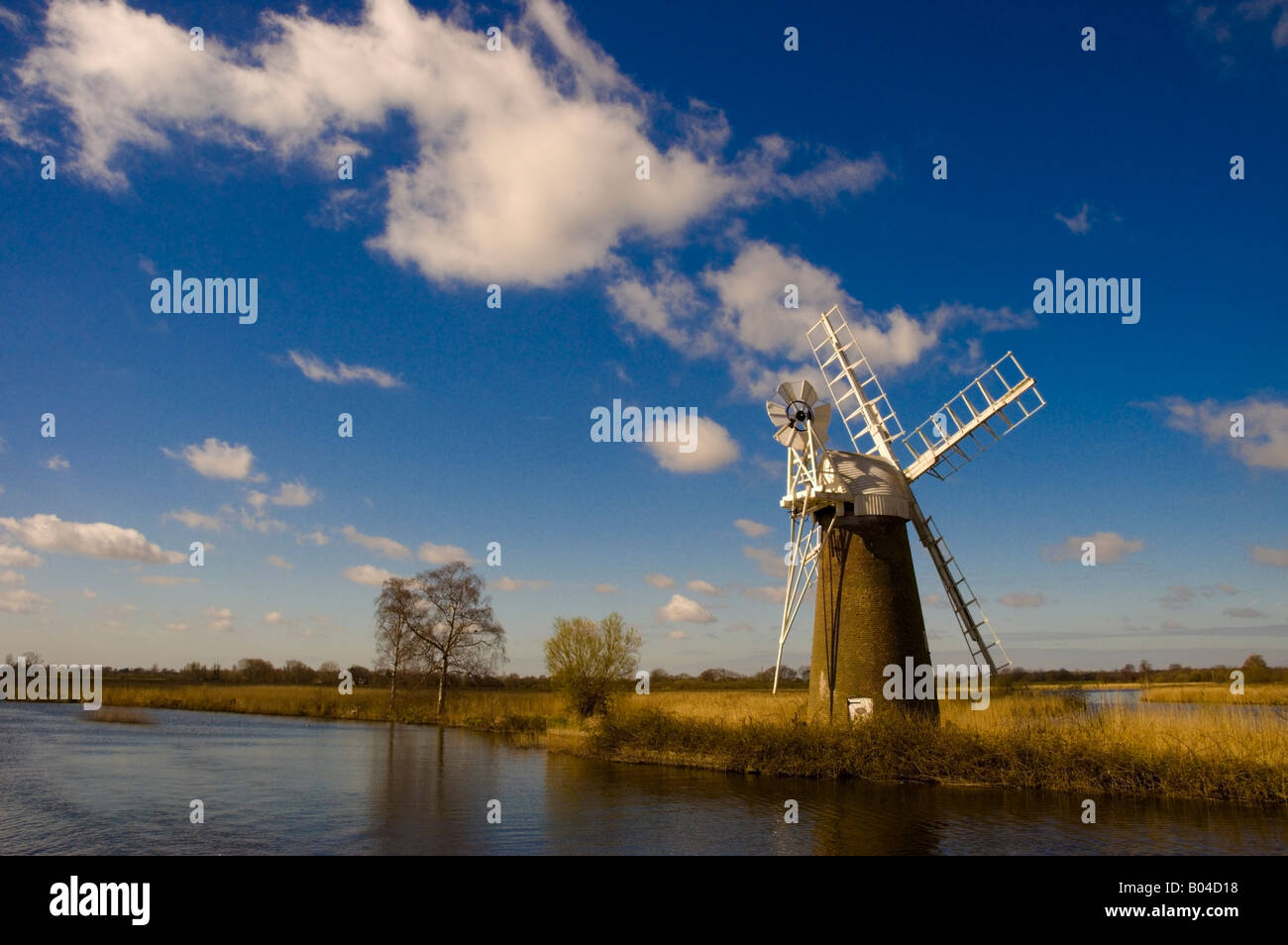 Turf Fen Mill,come Hill, Norfolk Broads Foto Stock