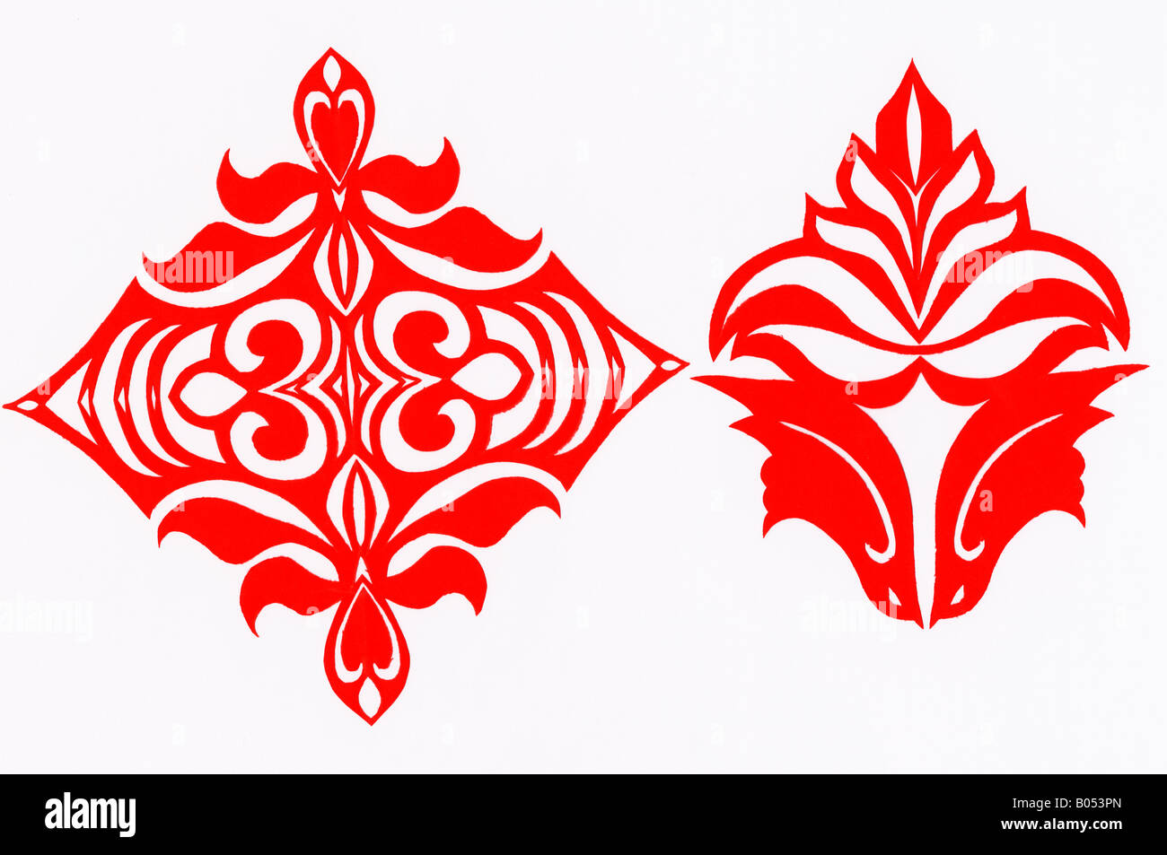 Contemporanea ritagli di carta in forme organiche da Miss Wanda Skowron da Warszawa (Varsavia) Polonia Foto Stock