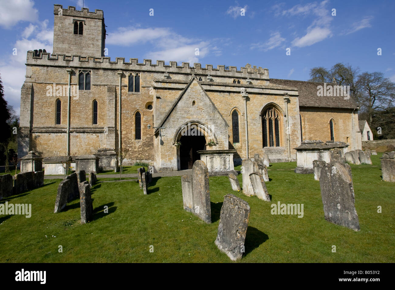 Sassone - Chiesa di Santa Maria in Cotswolds Bibury Regno Unito Foto Stock