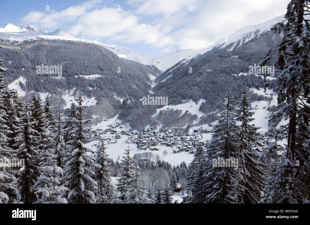 Pic mostra la città di Klosters in Svizzera Foto Stock