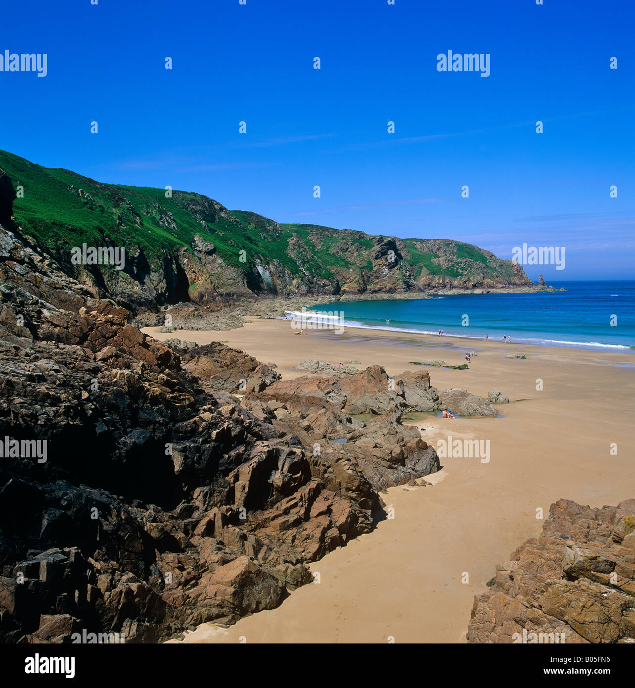 Plemont Beach, St Ouen, Jersey, Isole del Canale, REGNO UNITO Foto Stock