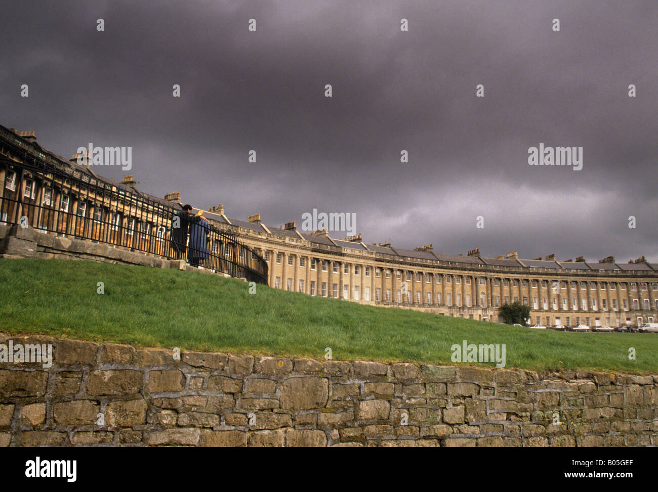 Il Royal Crescent, Bath, Somerset, Inghilterra Foto Stock
