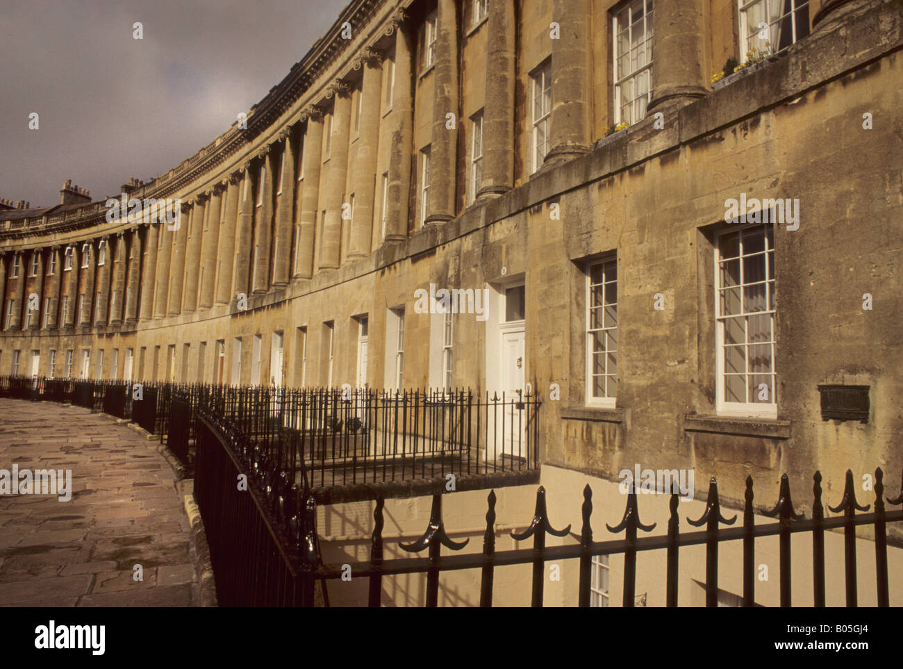 Il Royal Crescent, Bath, Somerset, Inghilterra Foto Stock