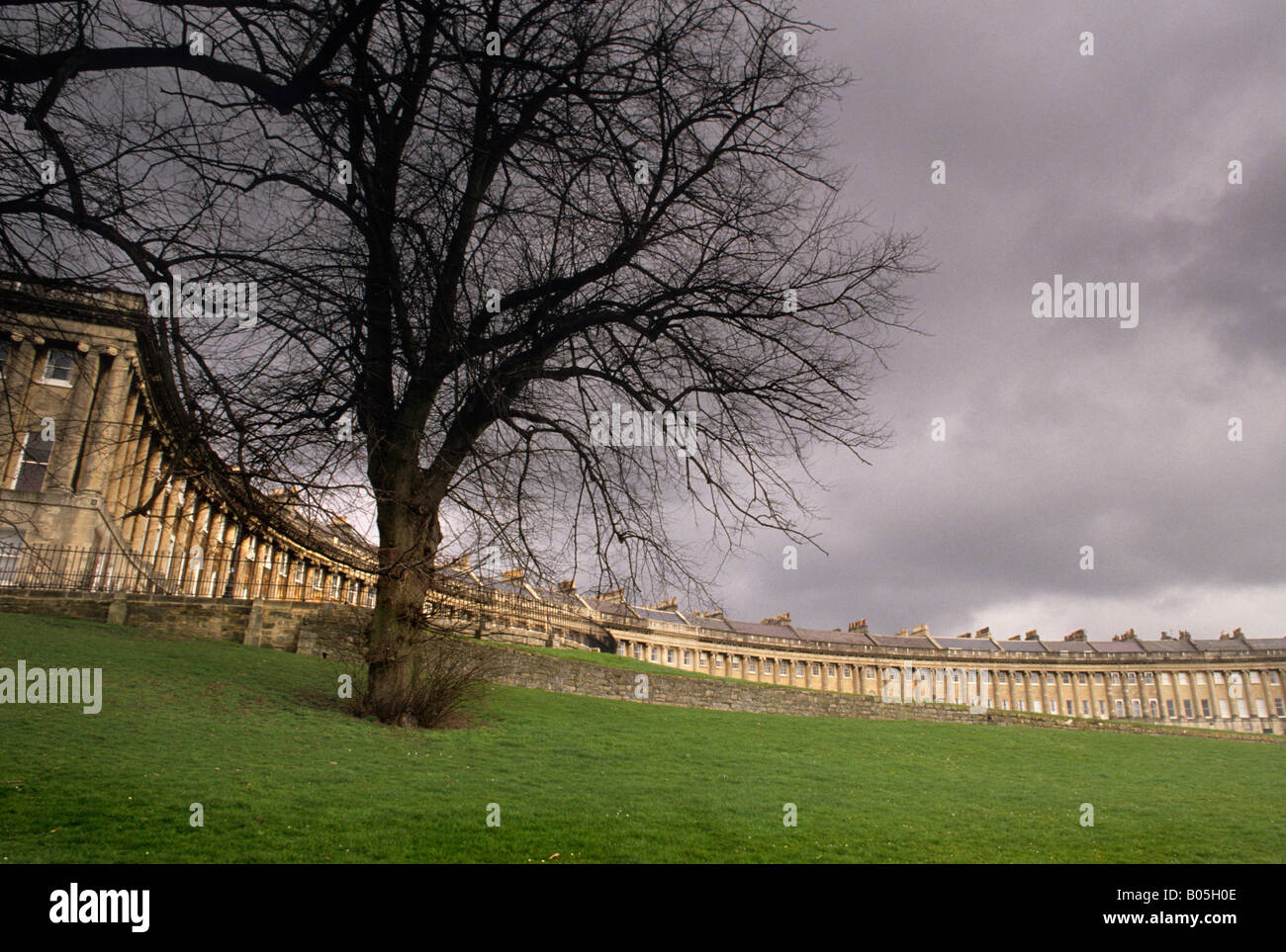 Il Royal Crescent, Bath, Somerset, Inghilterra Foto Stock