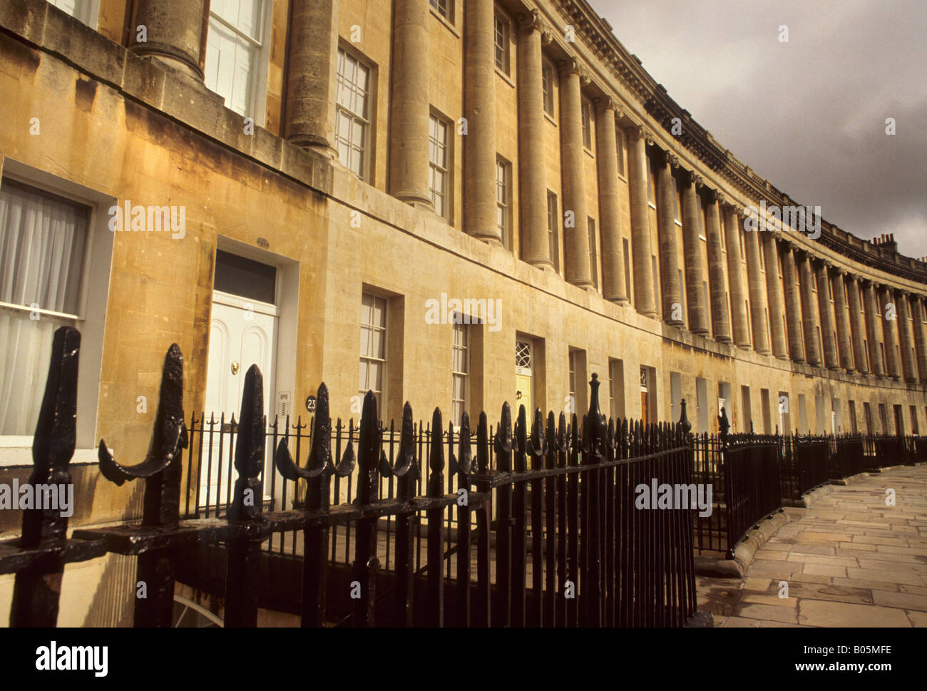 Il Royal Crescent, Bath, Somerset, Inghilterra Foto Stock