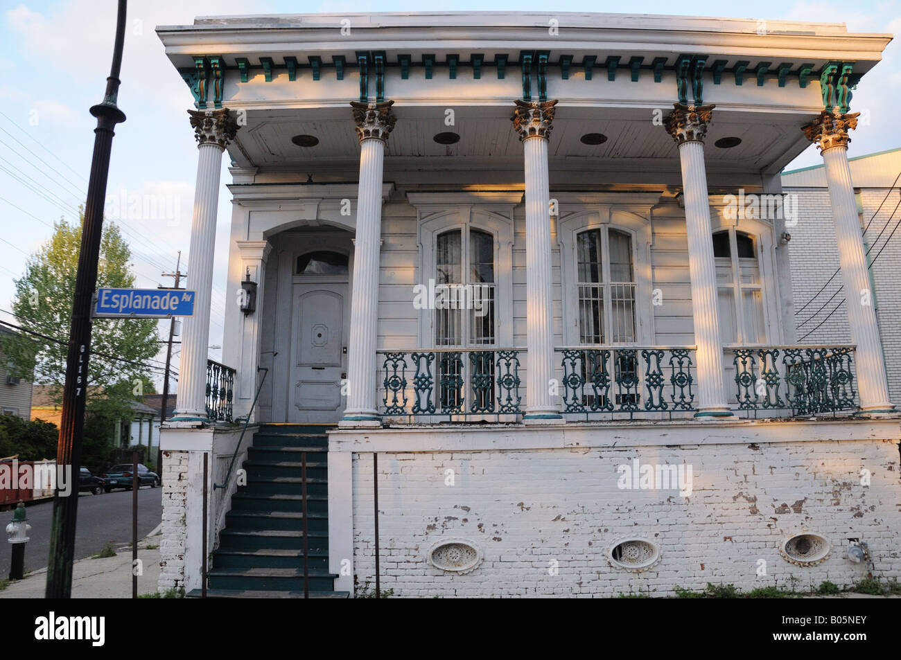 Una casa nella spianata di New Orleans. Foto Stock