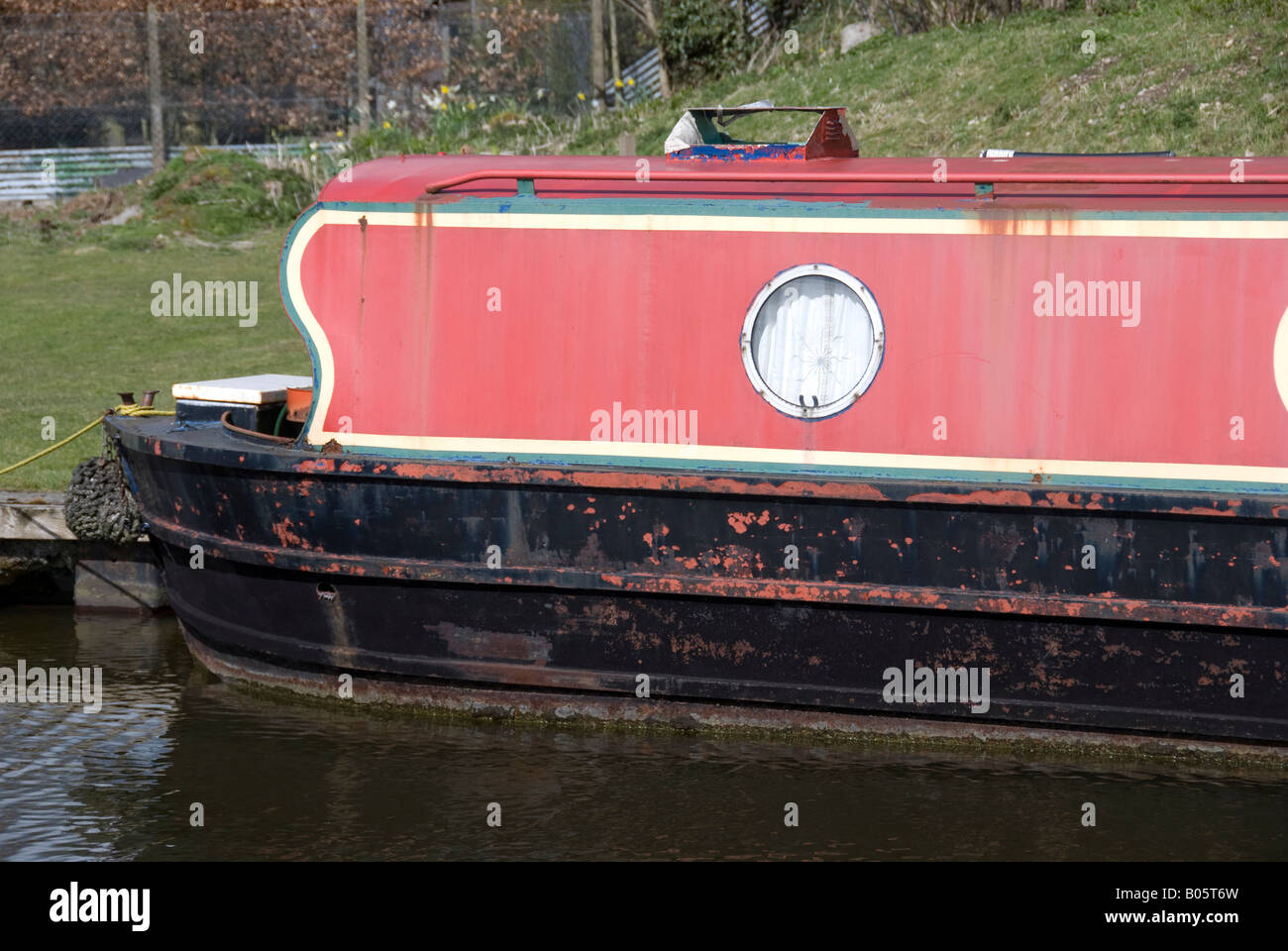 Arco di lavoro canal boat Foto Stock