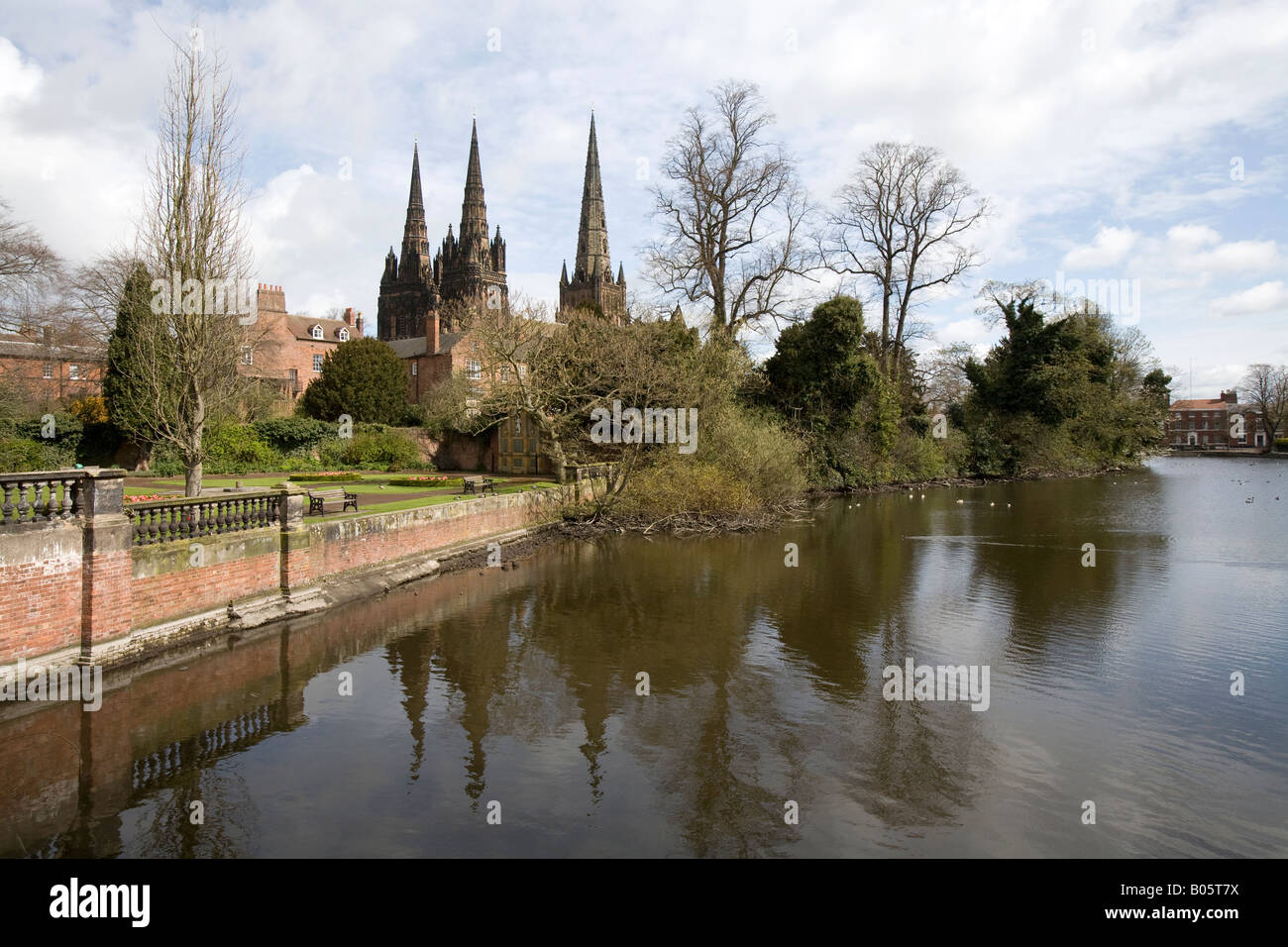 Cattedrale di Lichfield Inghilterra Staffordshire REGNO UNITO Foto Stock