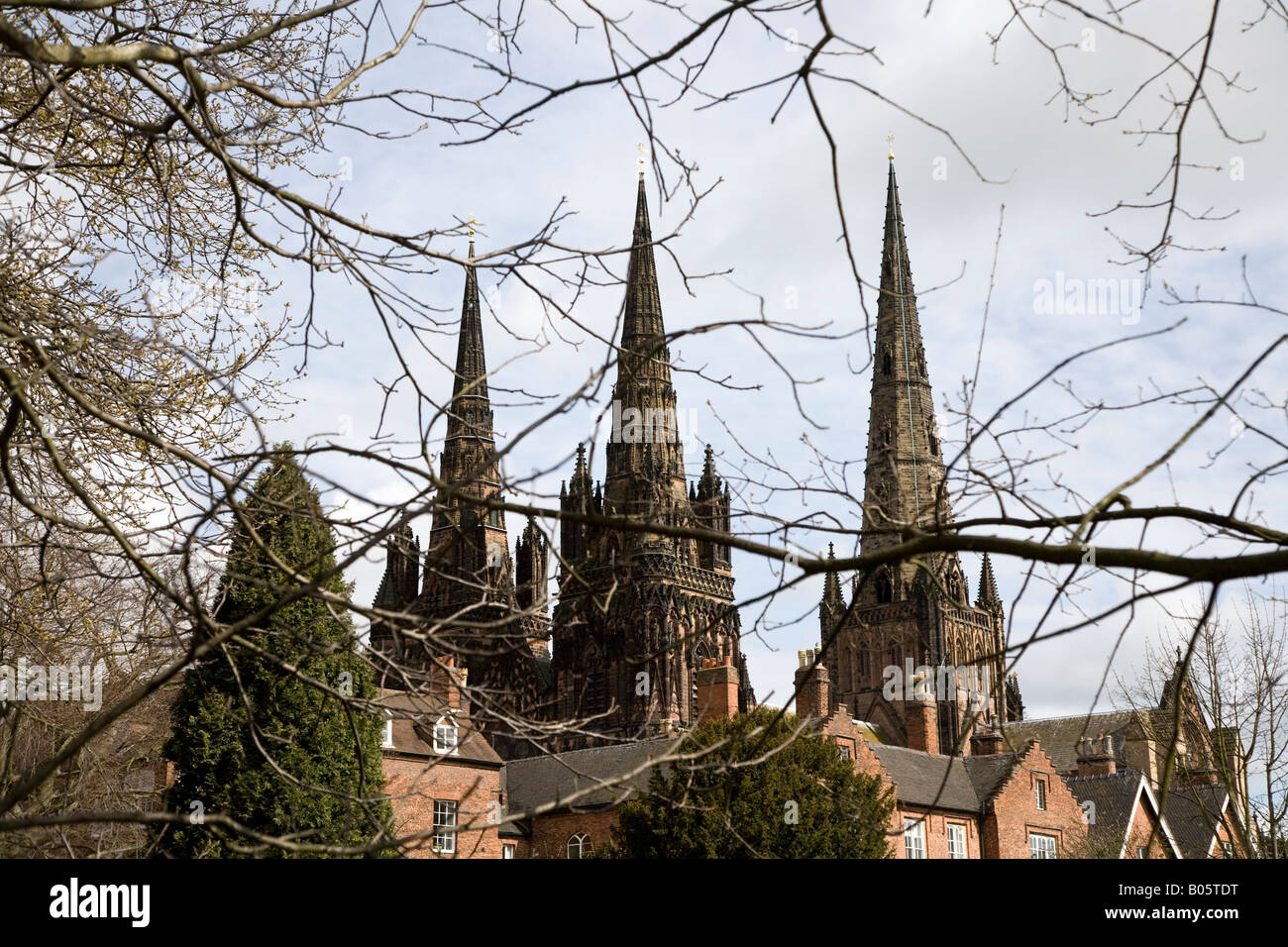 Cattedrale di Lichfield Inghilterra Staffordshire REGNO UNITO Foto Stock