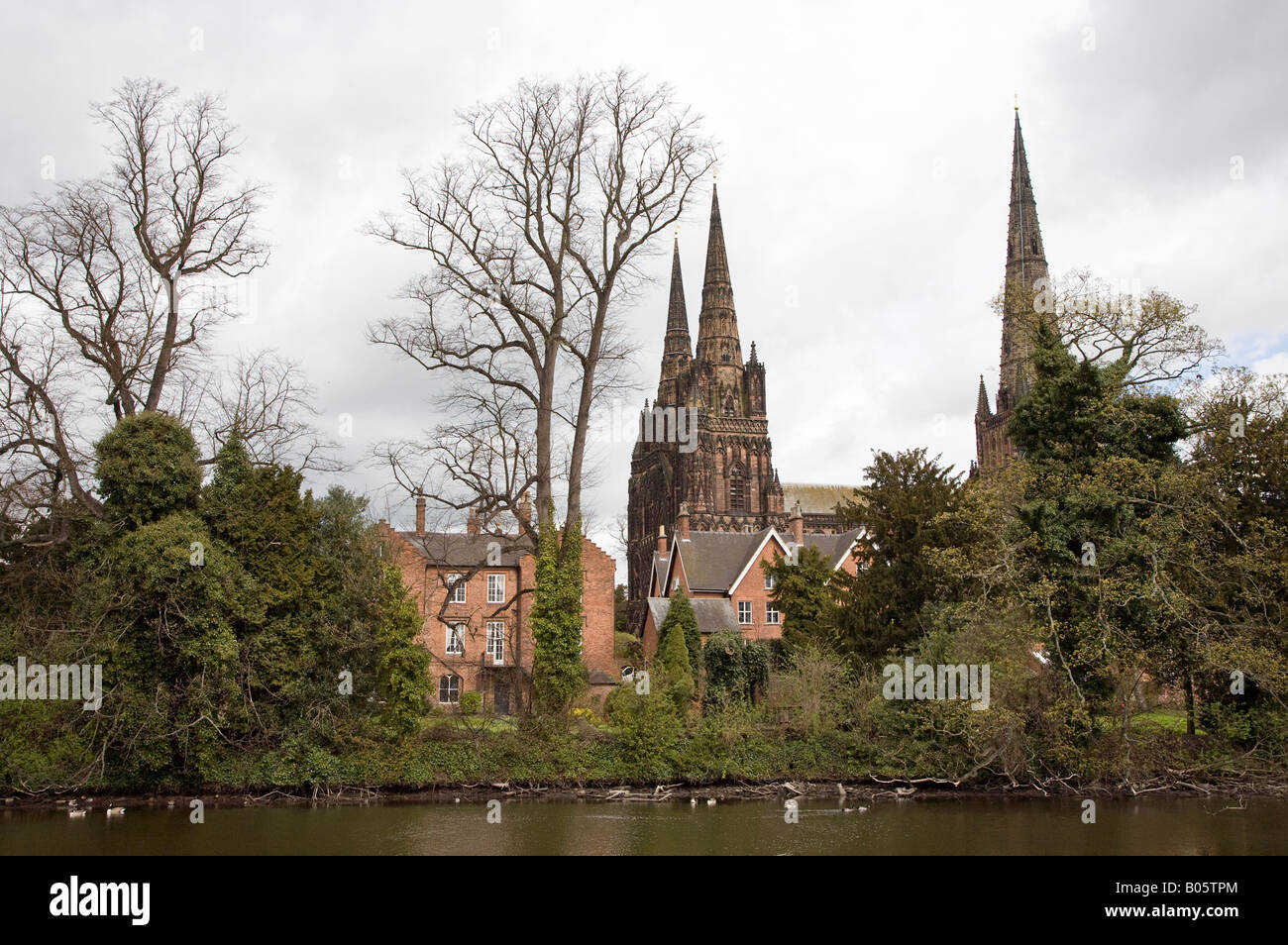 Cattedrale di Lichfield Inghilterra Staffordshire REGNO UNITO Foto Stock
