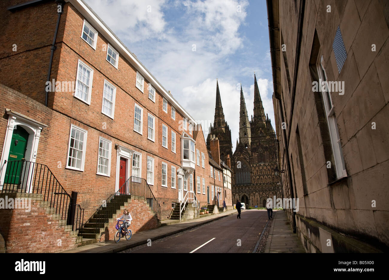 Cattedrale di Lichfield Inghilterra Staffordshire REGNO UNITO Foto Stock