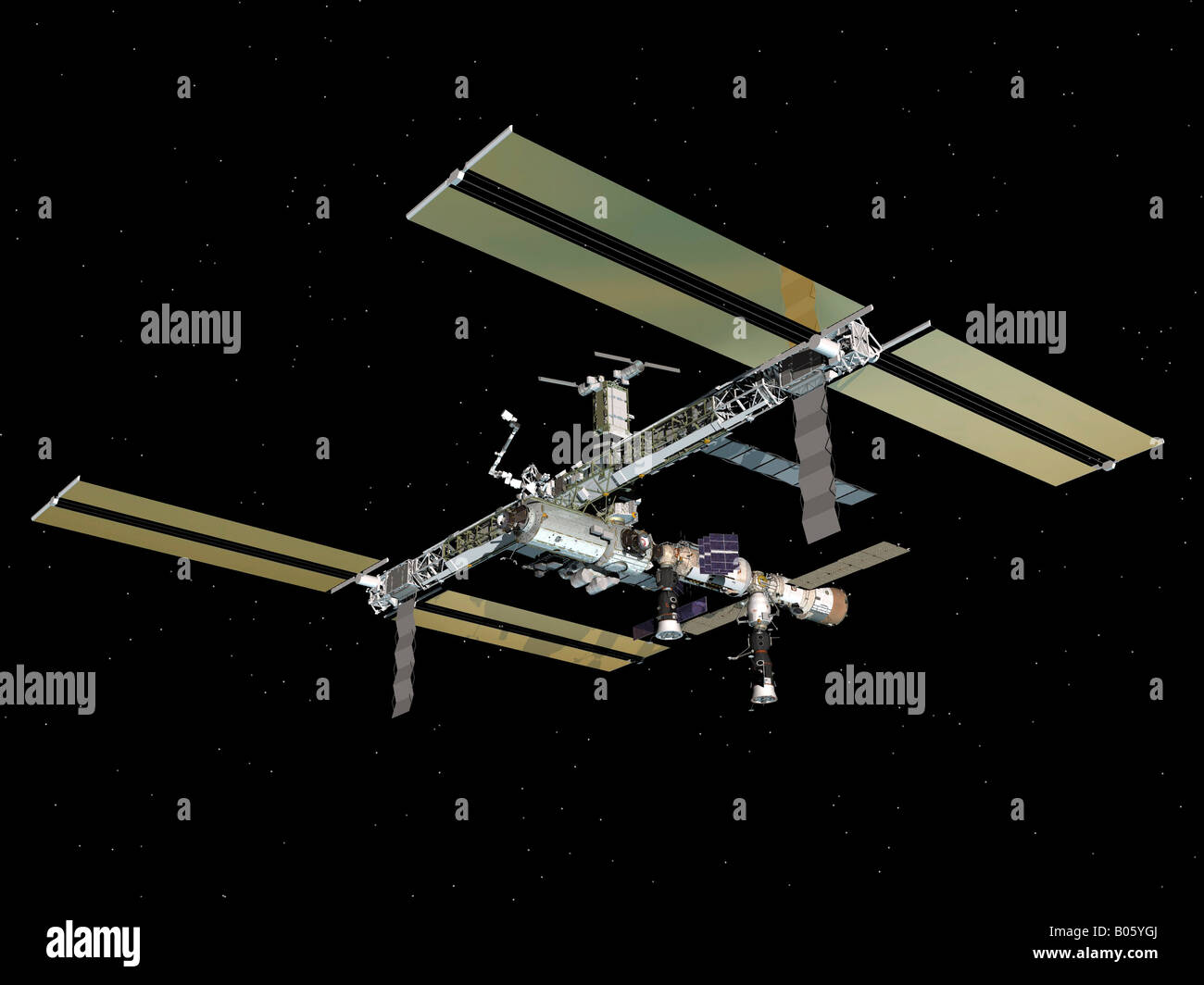 Generate dal computer Vista della stazione spaziale internazionale. Foto Stock